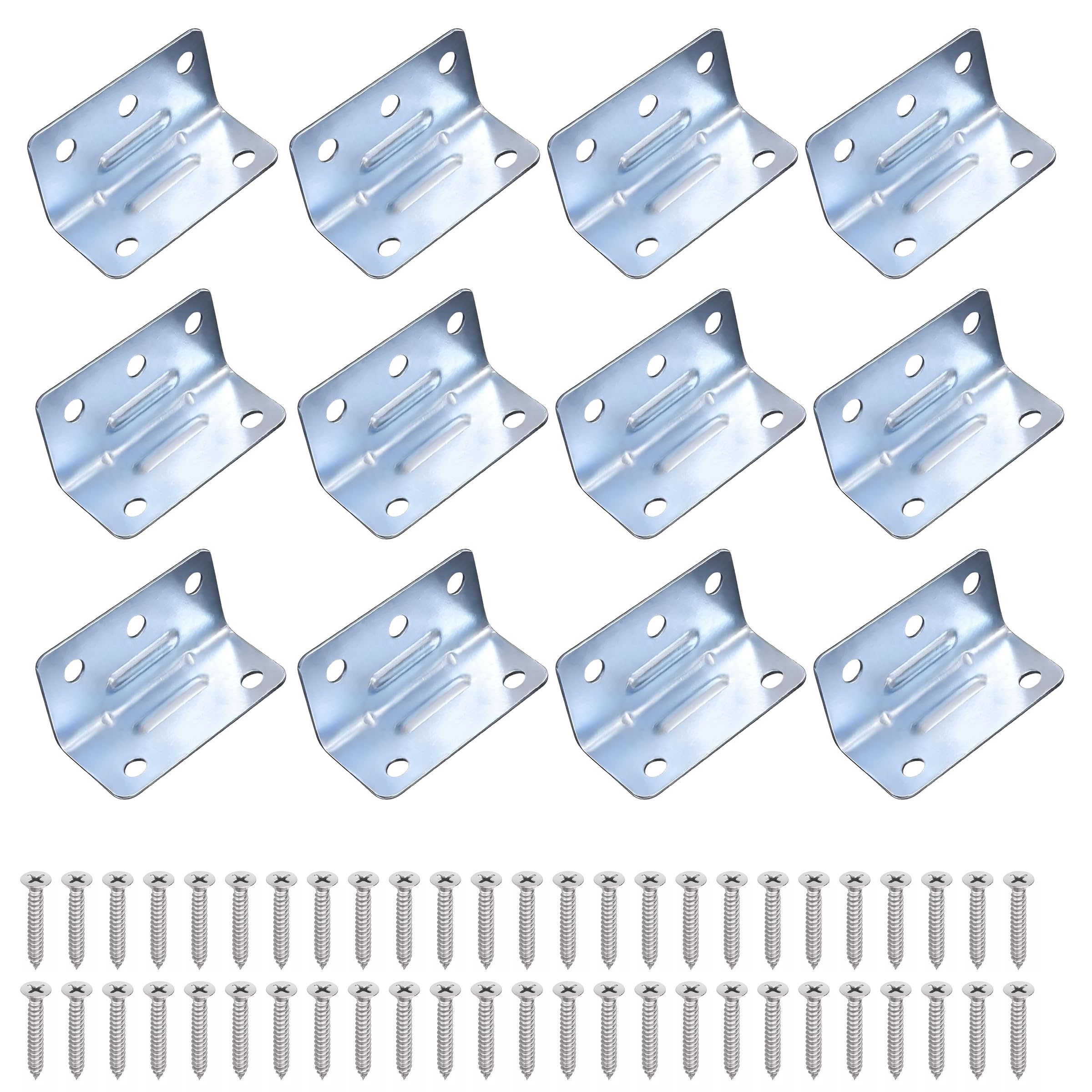 Volo L Angle Bracket for Reinforcing Chairs/Tables - Shelf Bracket 25mmx25mm Zinc Plated, L Shape Bracket for Solid Shelf Support, Joint Right Corner Brace (1 x 1 Inch) (25mm (1"), 12)-image-13