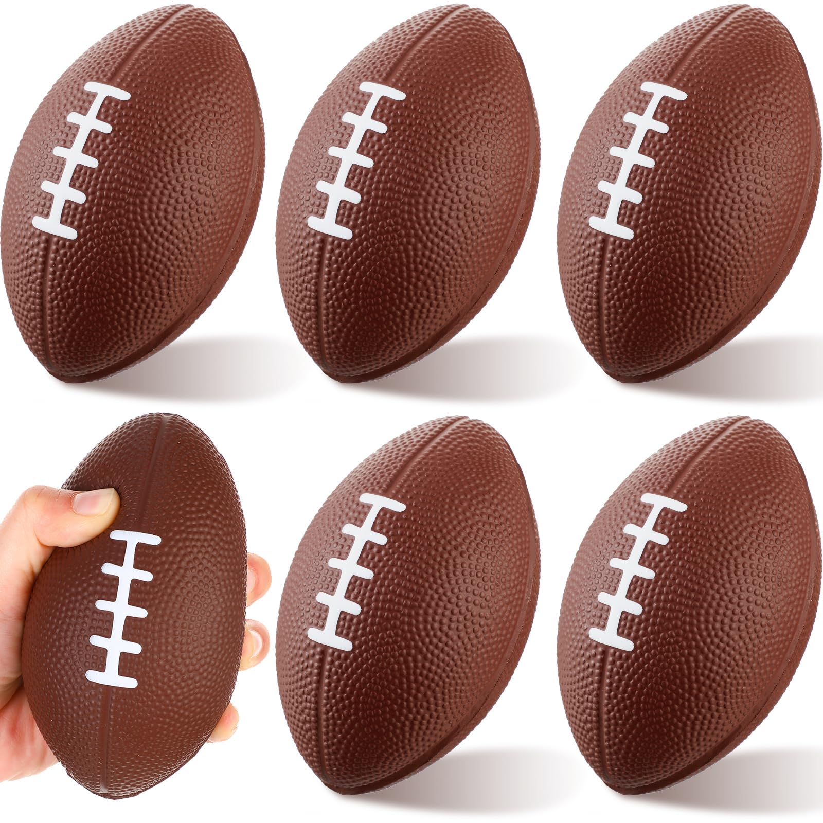 Liliful 36 Pieces Foam Football Small Football 4.72 Inch Easy Grip Playground Ball Waterproof Sports Toys for Backyard Indoor Outdoor Sports Yard Games Practice Play Party Supplies