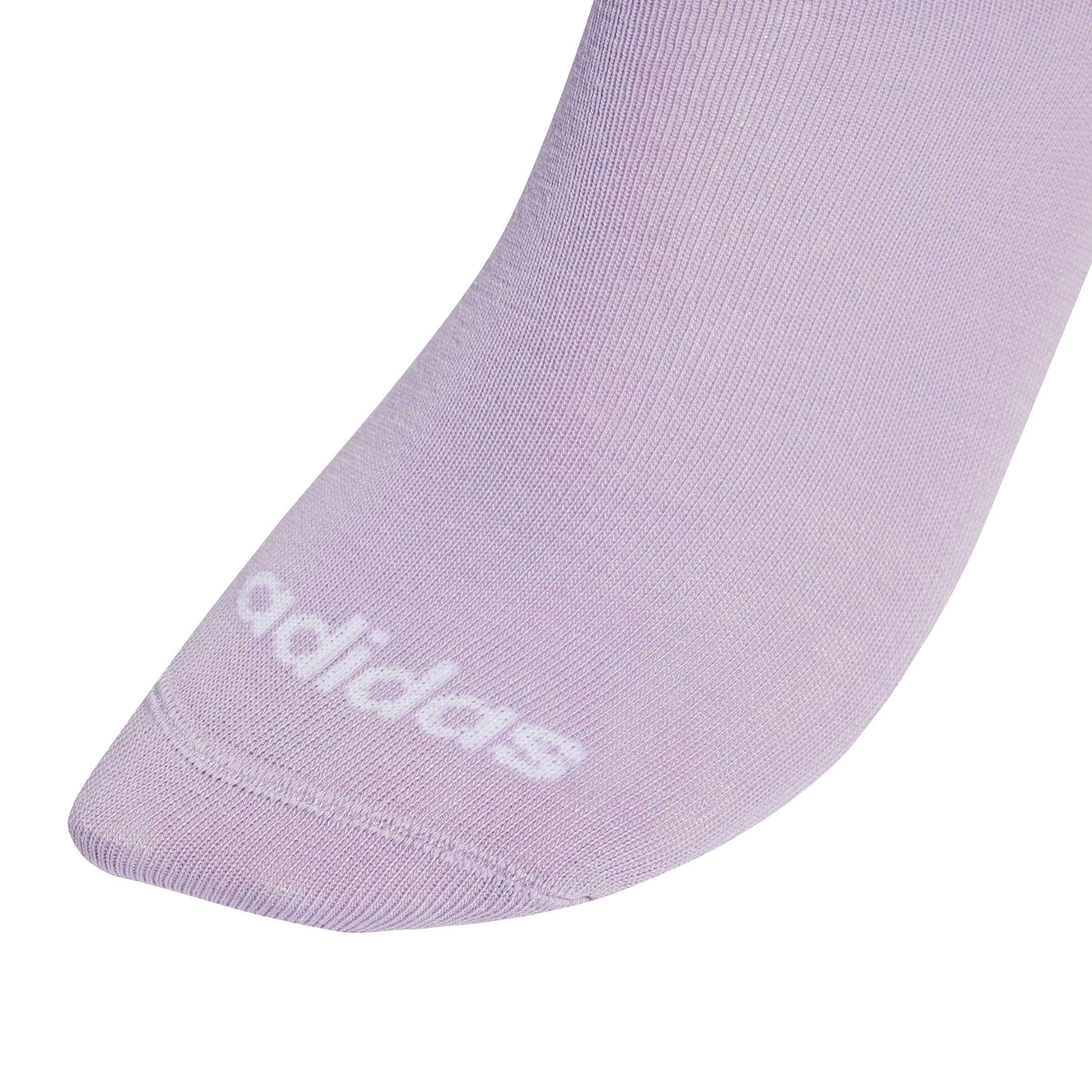 adidas Uniseks Thin Linear Low-Cut Socks 3 Pairs, Powder Plum/White/Halo Mint, 8.5-10
