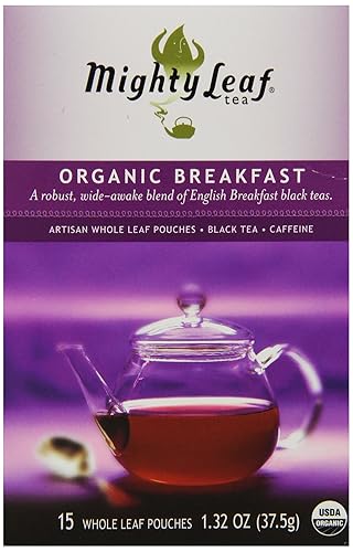 Miniatura 5 de Té Mighty Leaf, orgánico, bolsas con hojas enteras, 1.32 onzas, 15 unidades