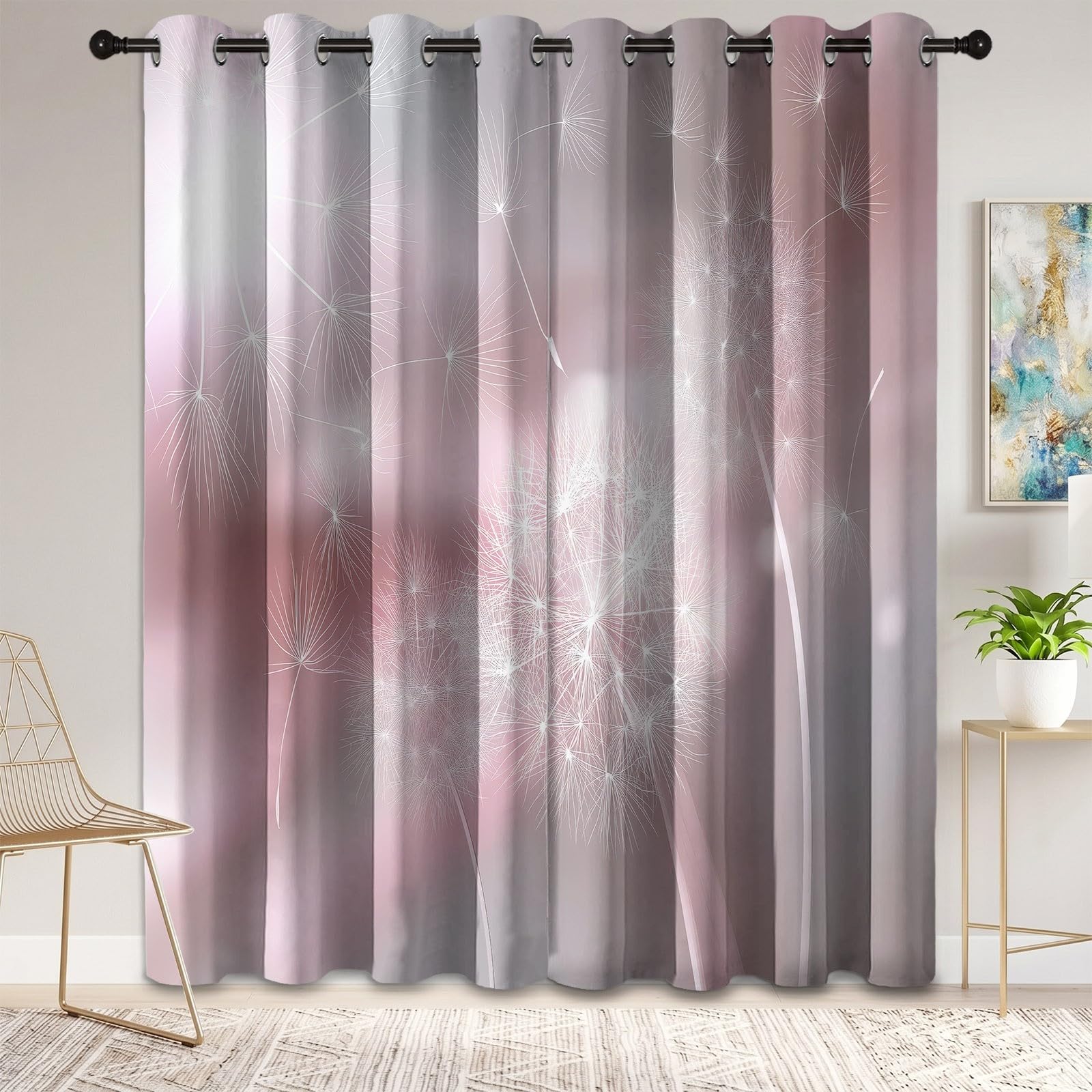 Rideau Occultant Thermique et Anti Froid Rose 70 x 240