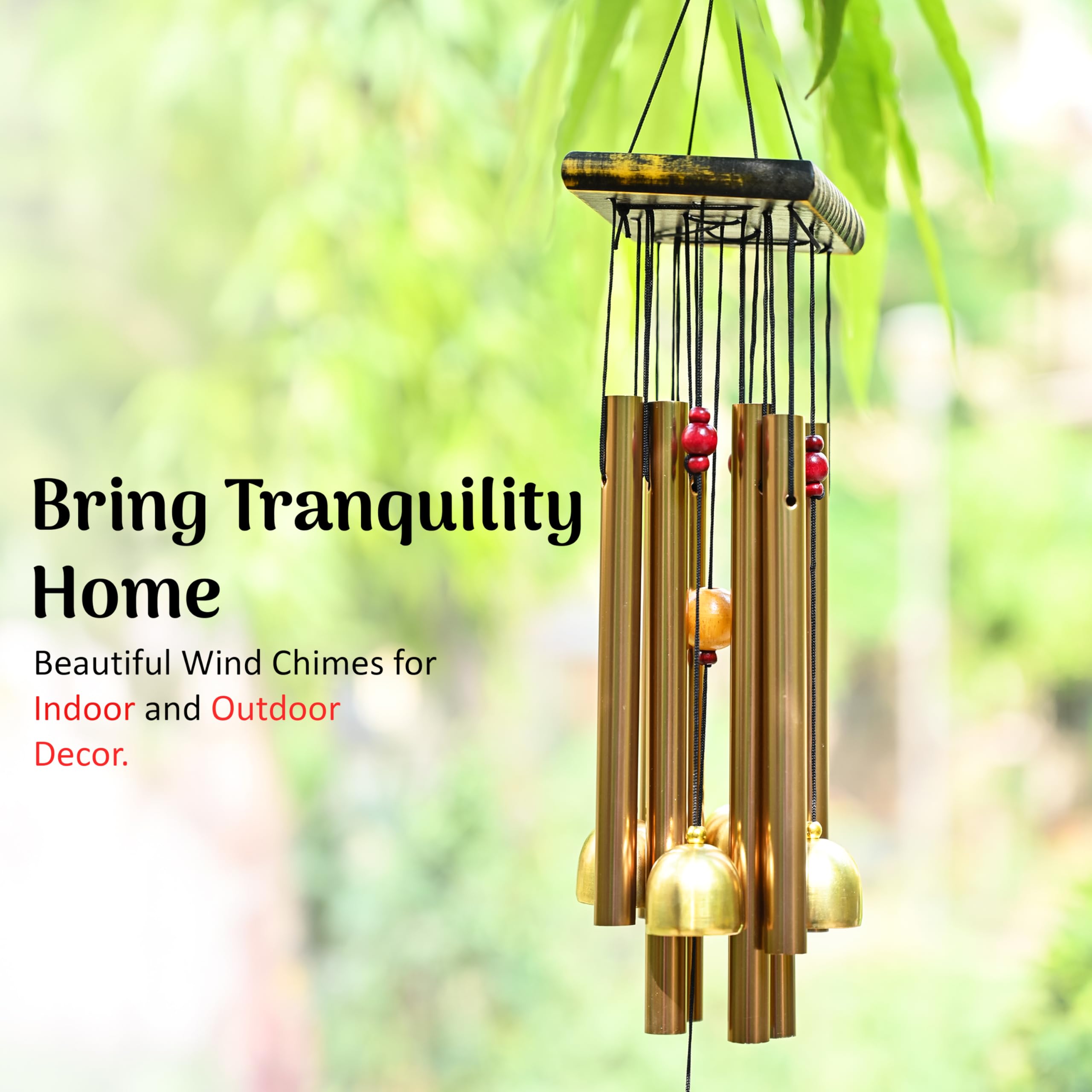 Hindcraft Hindcraft Elegant Premium Wind Chimes for Home, Balcony & Garden Decor Metal Wind Chimes | Feng Shui Chimes for Positive Energy & Good Luck | Hanging Outdoor Bells 2