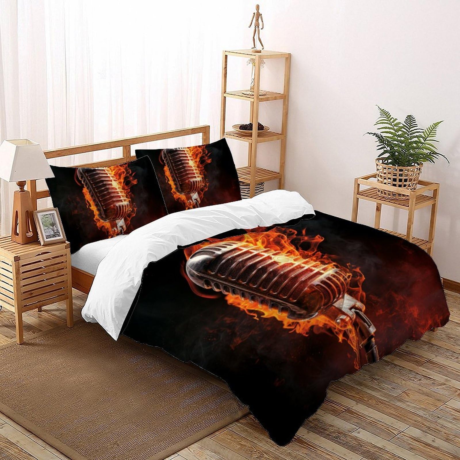 Housses de couette enfant 3D 200x200 parure lit double 3 pièces avec fermeture éclair