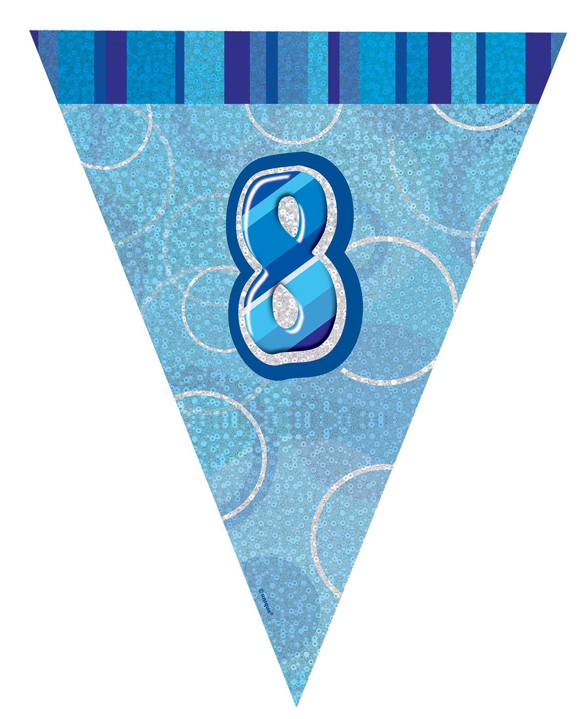 Unique Party 92068 - 9ft Foil Glitz Pink Happy 80th Birthday Banner — view 195