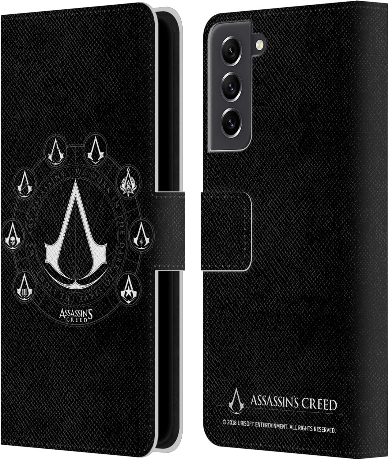 Head Case Designs Officially Licensed Assassin's Creed Characters Legacy Logo Leather Wallet Case Compatible with Samsung Galaxy S21 FE 5G