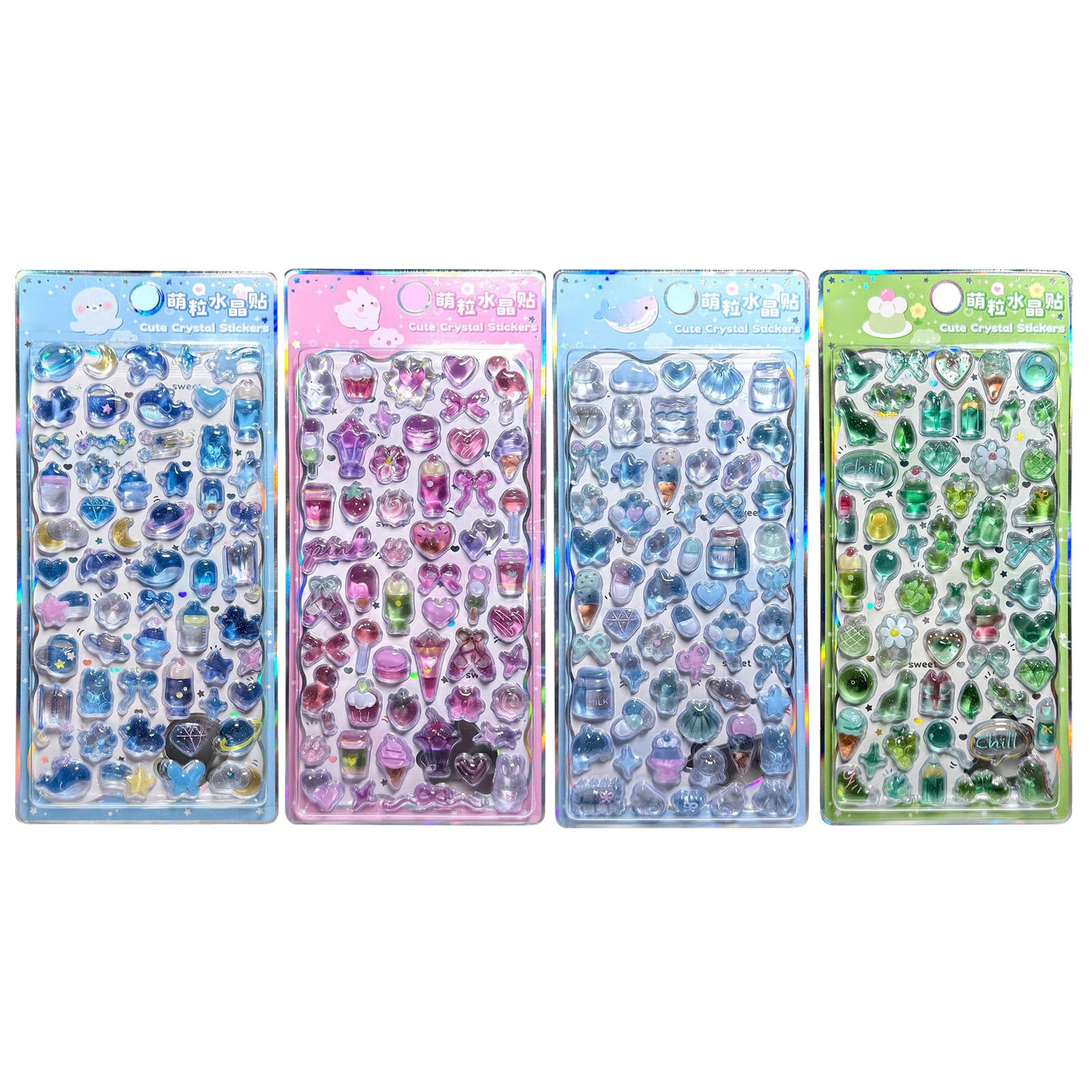 Puffier Sticker Cartoon Stickers Tiny Handcraft Stickers Adorable for Water Bottle, Notebook, Scrapbooking Adorable for Scrapbooks