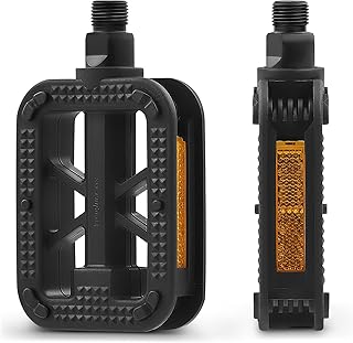 VIRIBUS VIRIBUS 9/16 Inch Bike Pedals, Professional Bicycle Pedals with Nonskid Platforms & Reflectors, Waterproof BMX Pedals Compatible with Most Road Bike Mountain Bike Tricycle Electric Bike Kids Bike