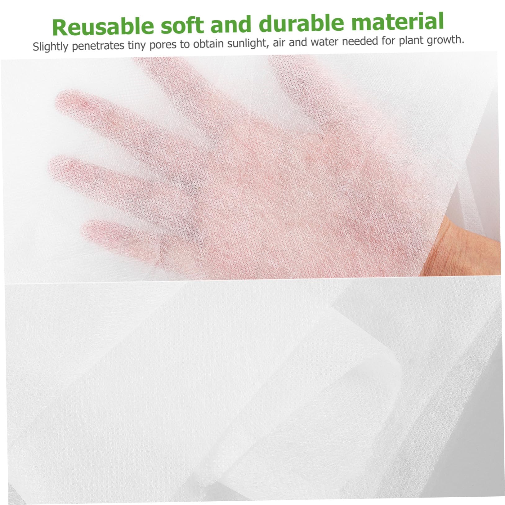 Voile D’hivernage pour Plantes Non Tissé 2 Pièces, Blanc, Réutilisable