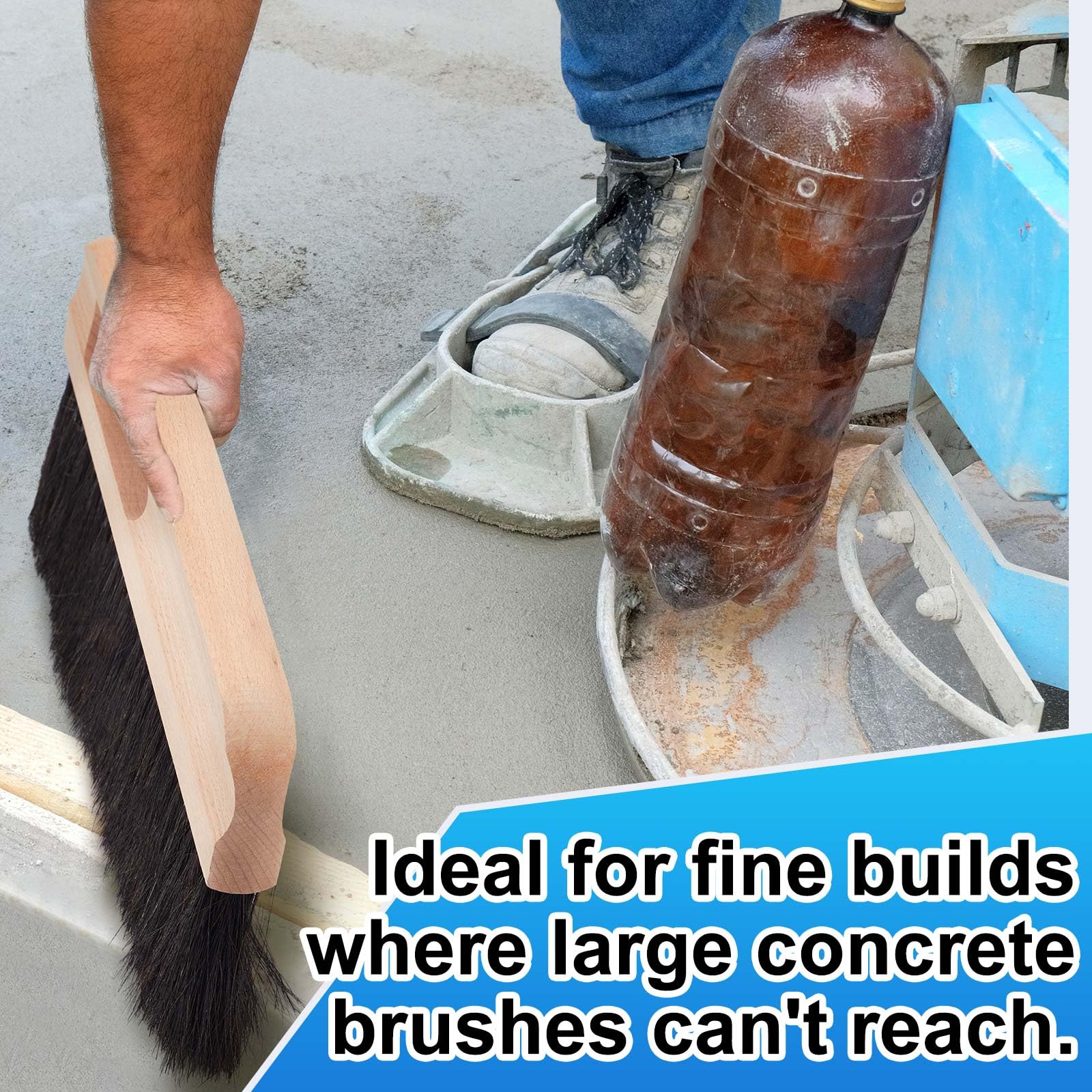 Concrete Brush - Horsehair Masonry Broom -5