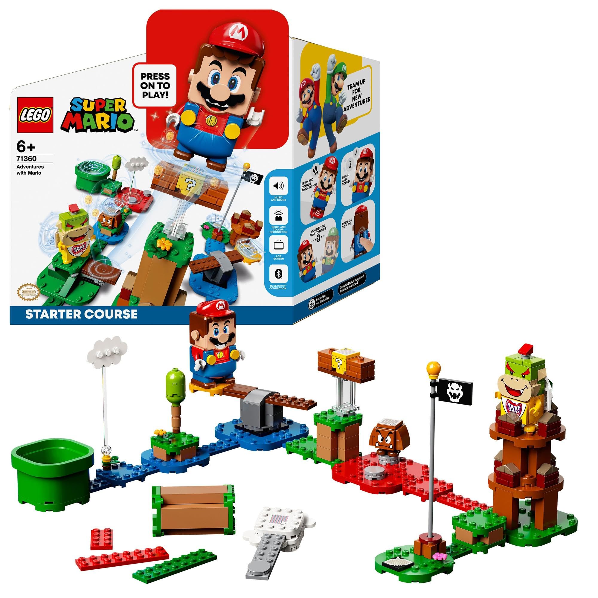 レゴ (LEGO) スーパーマリオ おもちゃ レゴ(R)マリオ(TM) と ぼうけんのはじまり 〜 スターターセット クリスマスプレゼント クリスマス 男の子 女の子 マリオ 子供 グッズ フィギュア ゲーム 玩具 知育玩具 誕生日 プレゼント ギフト レゴブロック 71360 6歳 ~
