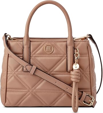 Nine West Women's Harland Mini Satchel Crossbody Deisgner, Black Tote, Sling, Purse, Handbag, Trend, Shoulder Bag, S