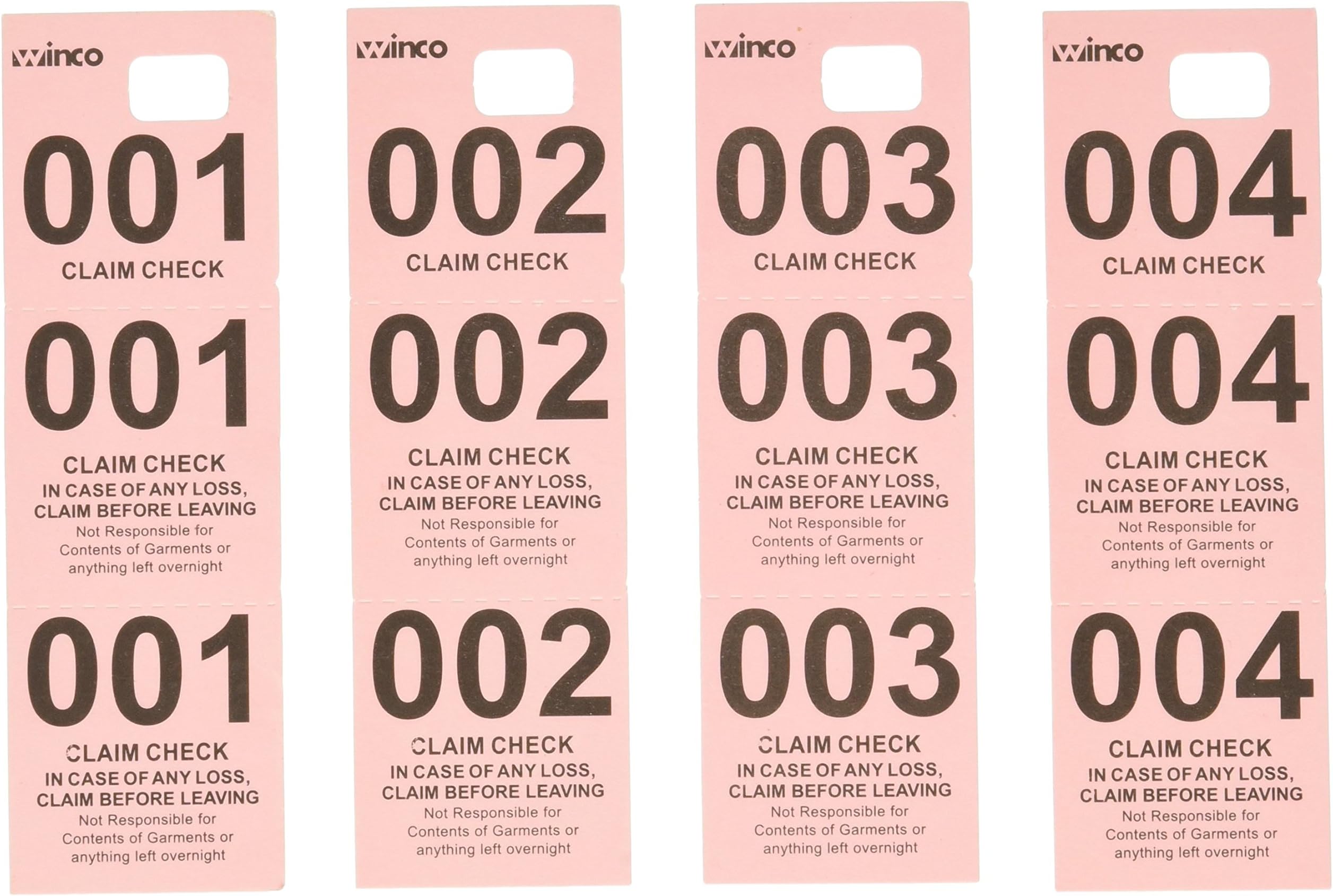 Coat Checks, Pink, 500 Per Box