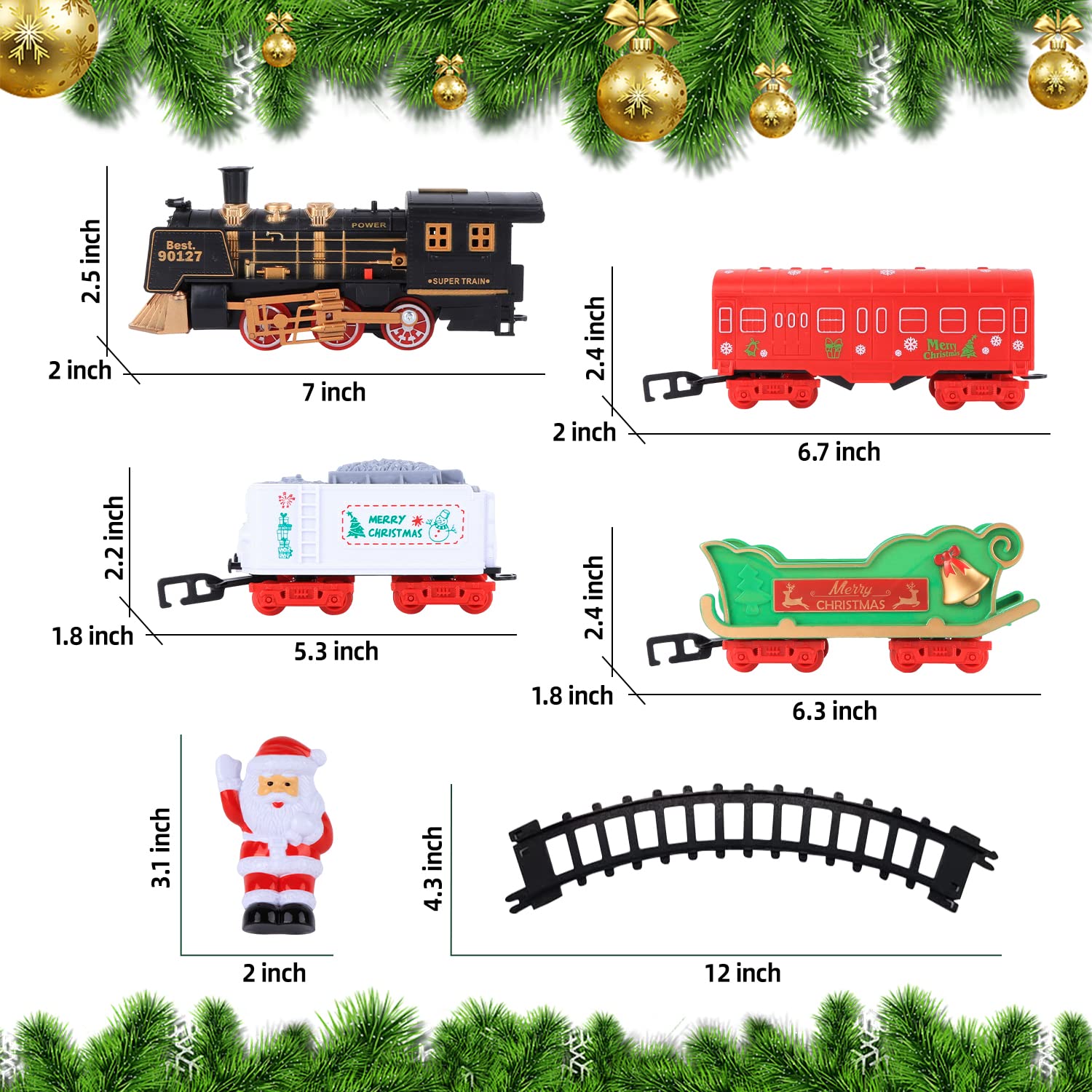 Amazon | ONTHEGO クリスマストレインセット 列車おもちゃセット