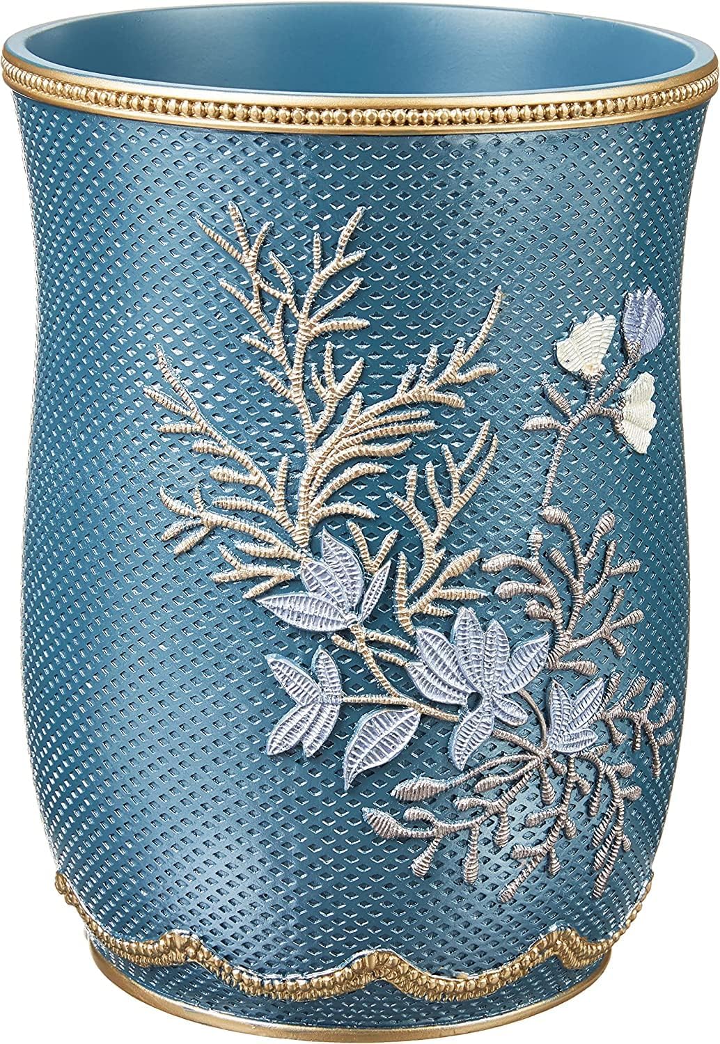 Trash Can for Bathroom, Office, Bedroom - Cute Mini Garbage Bin for Dorms, Desk, and Restroom - Medium Recycling Baskets for Waste and Trash - Compact Wastebasket for Toilets and Rooms, Capri