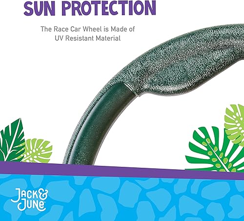 Miniatura 6 de Jack and June Signature Playset - Rueda de carreras amarilla y verde hecha de material resistente y duradero