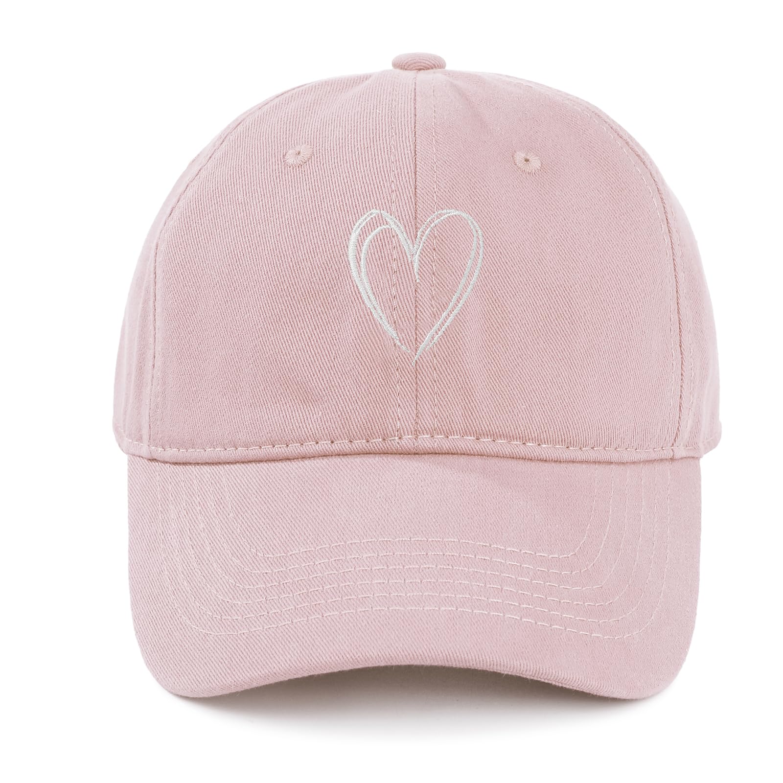 American Trends Womens Baseball Caps Cute Heart Embroidered Dad Hat