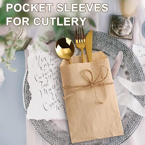 Miniatura 4 de Outus 1000 mini bolsas planas de papel de estraza natural, palomitas de maíz, regalos de fiesta, bolsas de mercancía para galletas, postres,