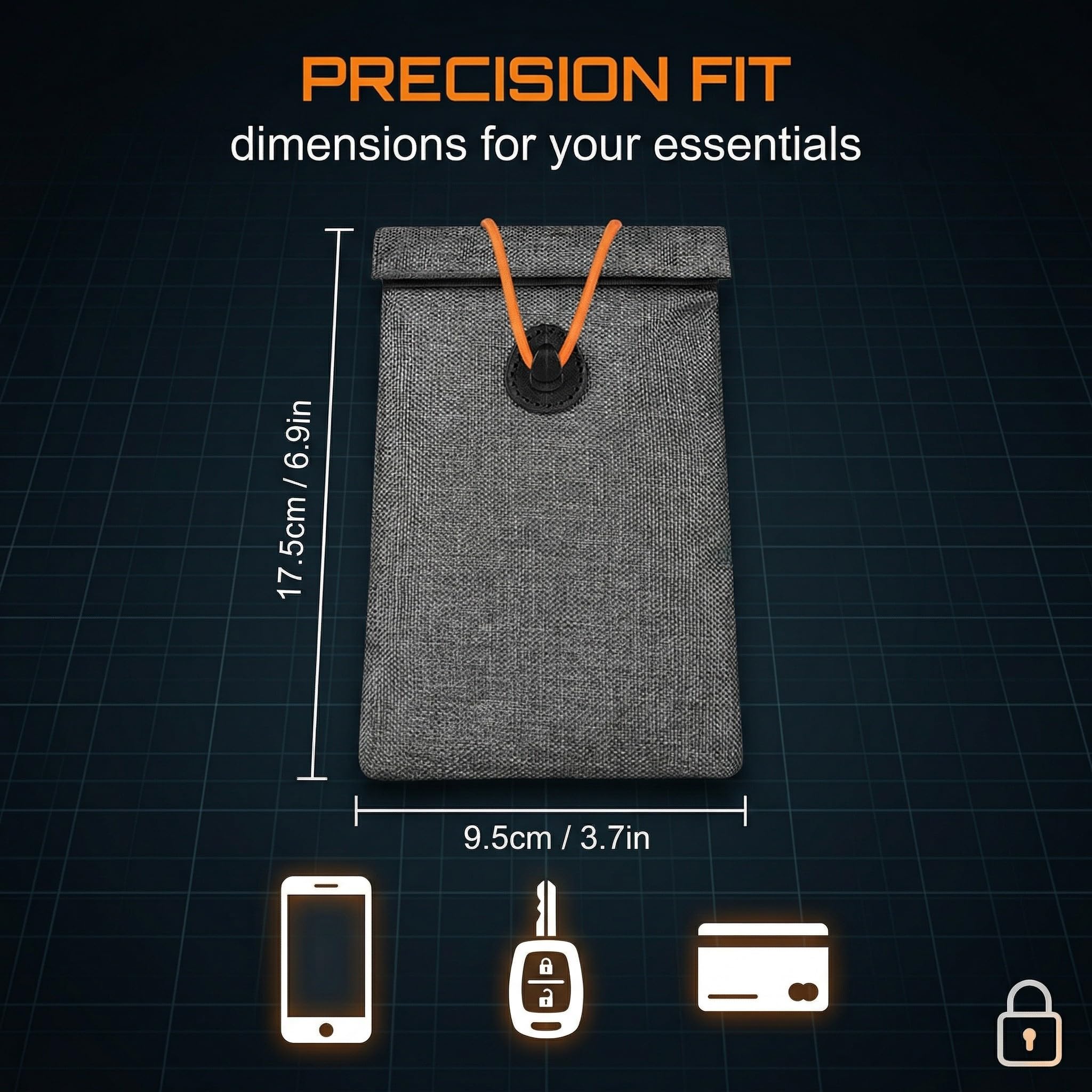 Bolsa Faraday, Protector de Jaula, Protector de Llavero Faraday, Caja de Bloqueo de Señal de Llave de Coche, Jaulas de Bloqueo de Señal Antirrobo, Inhibidor de Señal Móvil 4G/GPS (Gris)