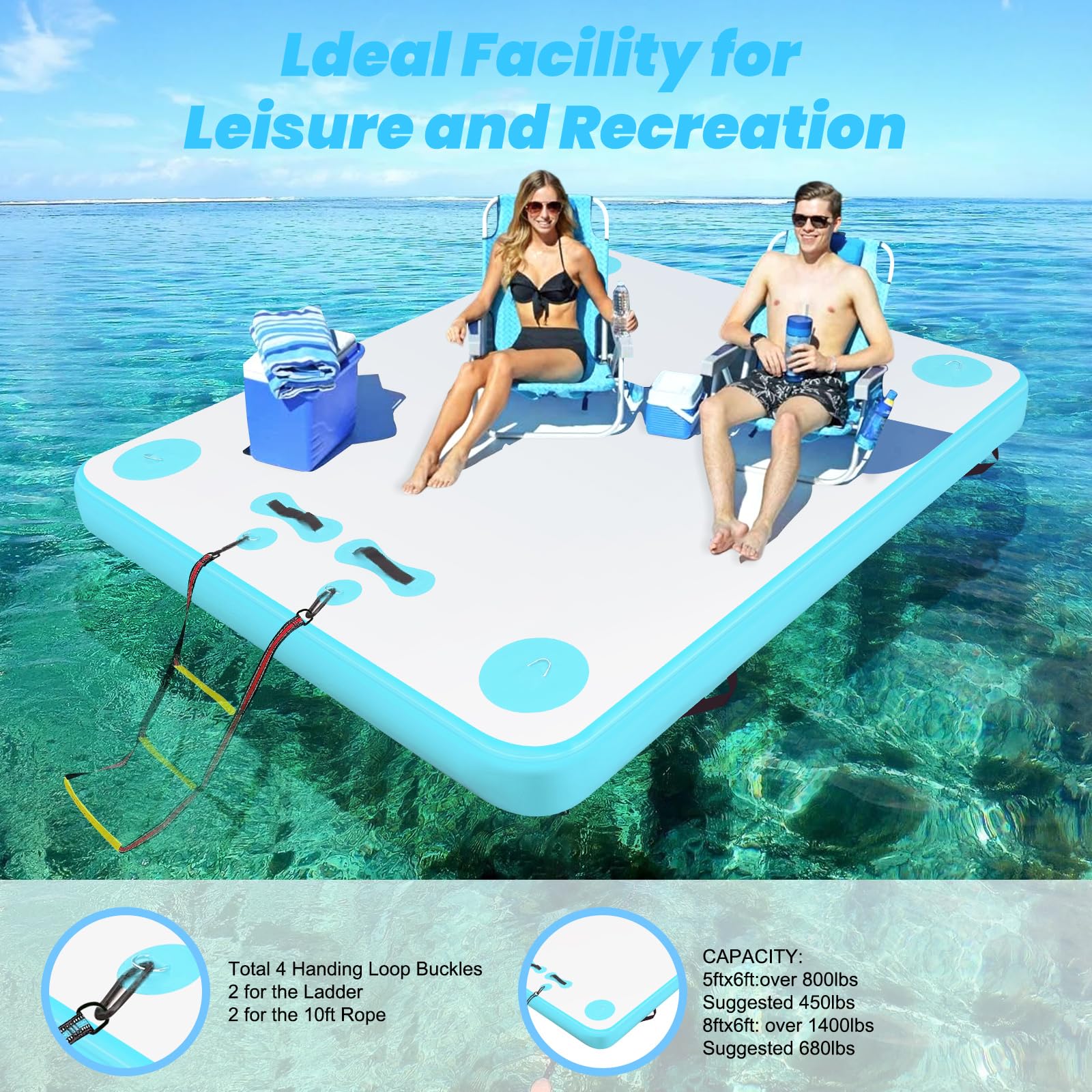 Kensbro Plateforme Gonflable Flottante, Air Platform Multi