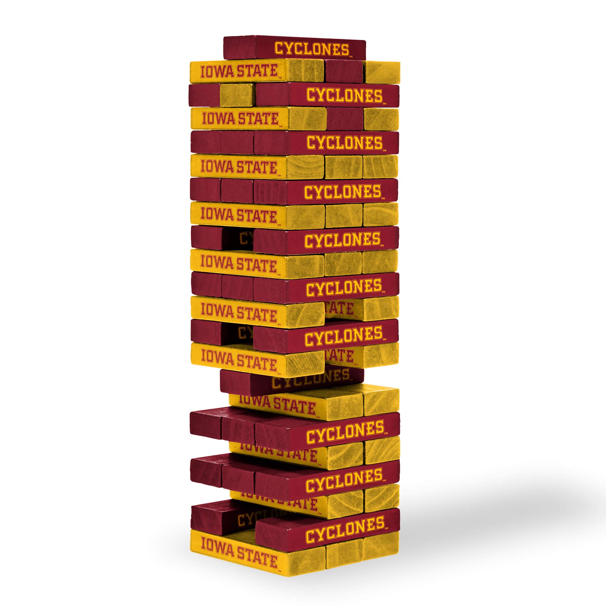 Wild Sports NCAA Pro Football Tabletop Stackers Block Game for College Football Fan, Dorm Game, Tailgate