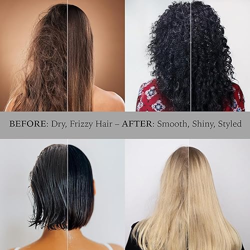 Miniatura 6 de Donna Cepillo de peinado de doble cara para mujer, 100% cerdas de jabalí, cepillo desenredante de madera acolchado para cabello húmedo