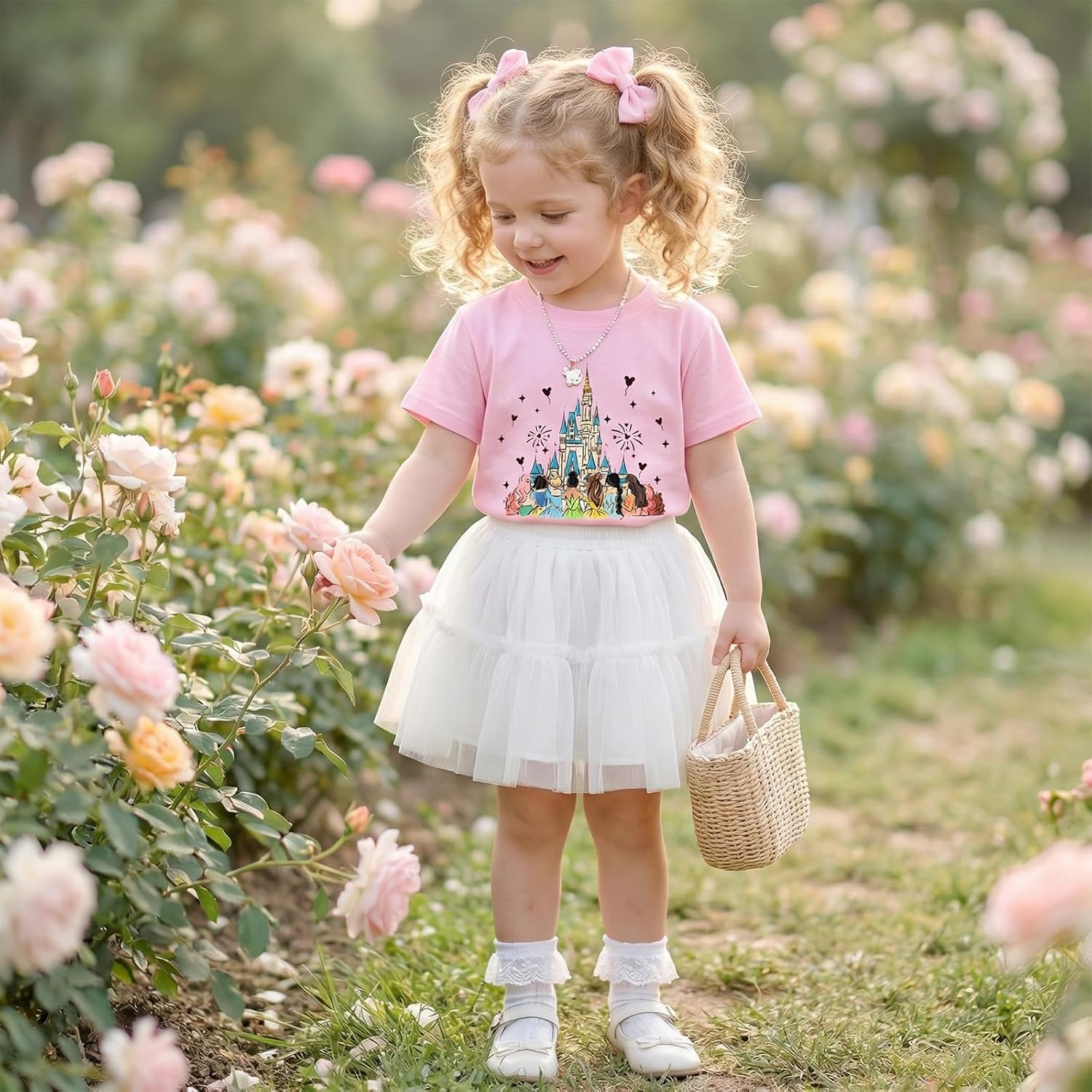 Princess Shirts for Kid Toddler Girl Magic Kingdom T-Shirt Cute Castle Tees Holidays Vacation Outfit Summer Tops - Image 2