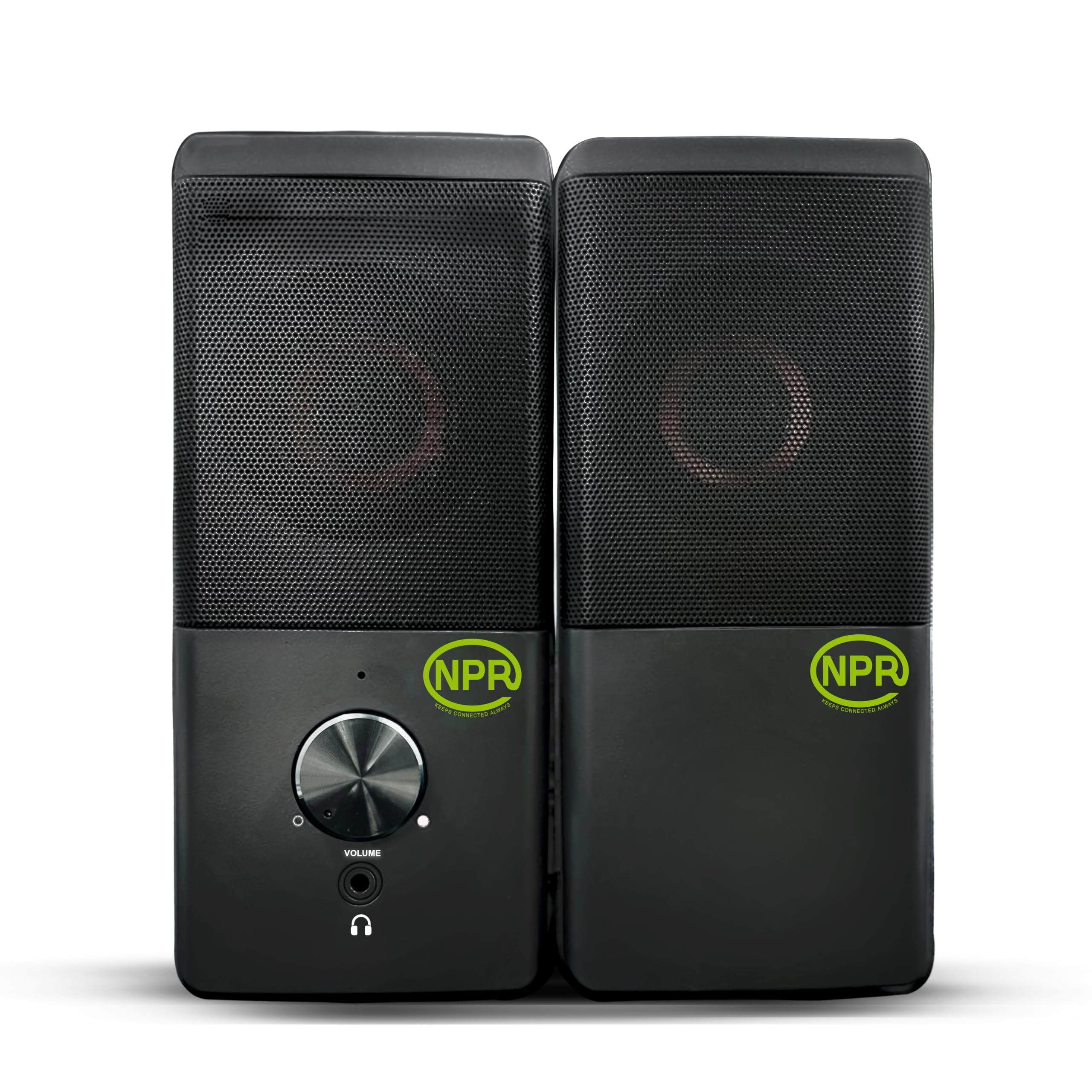 NPR Multimedia PC Speakers, 2.0 Channel Stereo USB Powered Speakers with Headphone Jack, Volume Control & 3.5mm Audio Cable for PC, Laptop, Tablet, Mobile Phone, Gaming Setup, Black, 2-Year Warranty-image-34