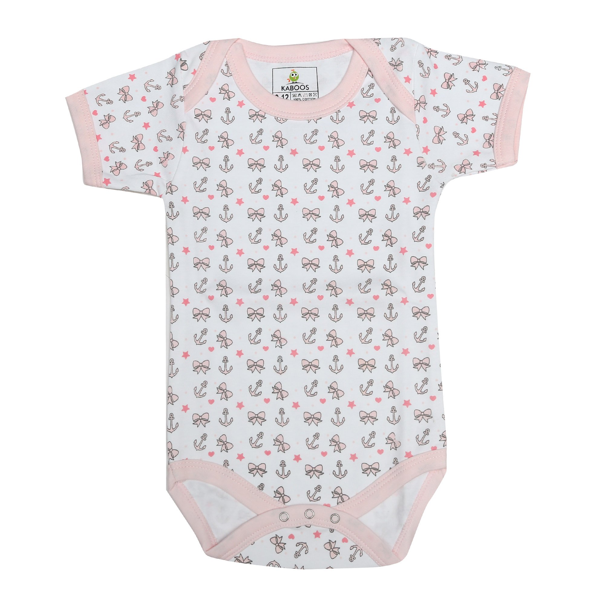 KaboosWhite Colour Cotton Bodysuit for New Born