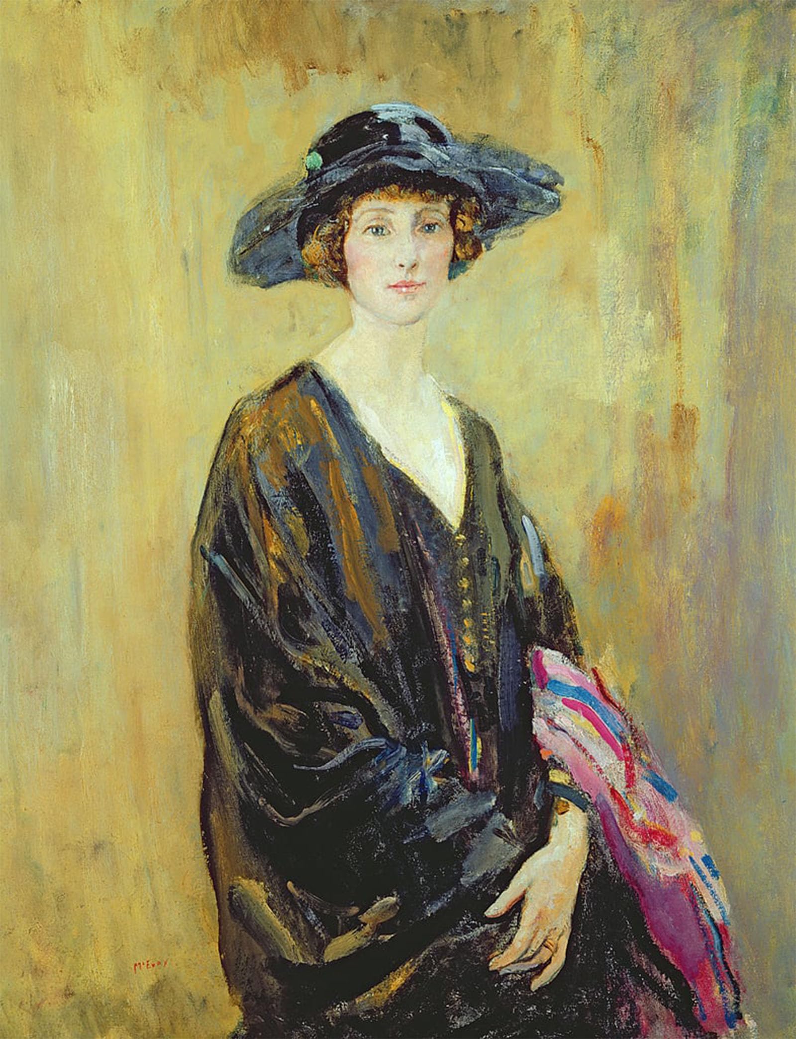 POSTERIIk Vintage Art Print Images Pictures Print Portrait of Dorothy Una Ratcliffe by Ambrose Mcevoy Modern Colour Posters for Office Home Decor 60x90cm