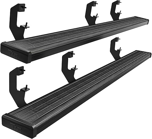 Miniatura 9 de TAC - Estribos laterales de flecha compatibles con Chevy Silverado/GMC Sierra 1500 2019-2025 2020-2025 2500/3500 Camión de cabina doble resistente