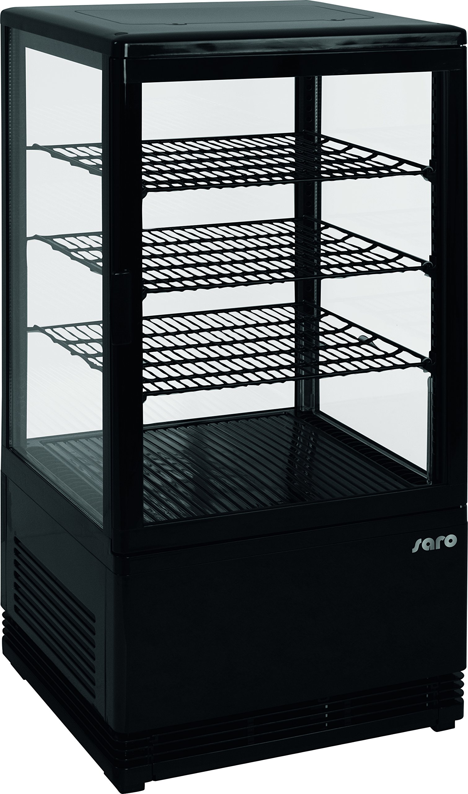 Saro 330-10051 - Mini vitrina de refrigeración por recirculación (plástico, SC 70, 70 L), color negro