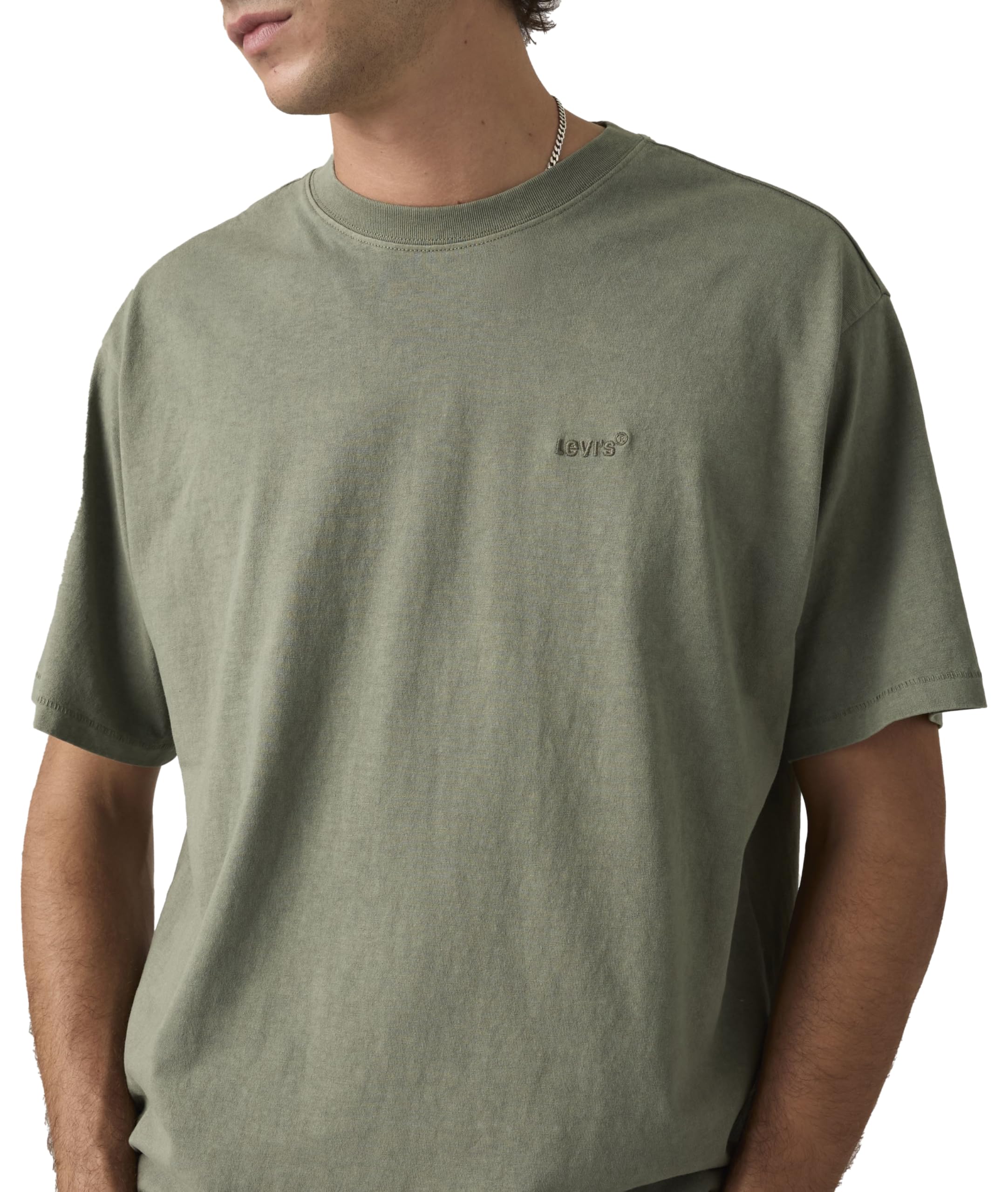 Levi's Men's Gart Dye Mulled Basil - Green Red Tab Vintage Tee Gart Dye Mulled B