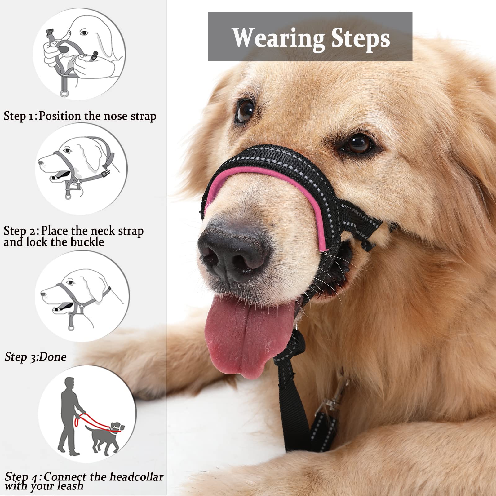 Dog Head Collar, No Pull Head Halter with Soft Padding - Image 4
