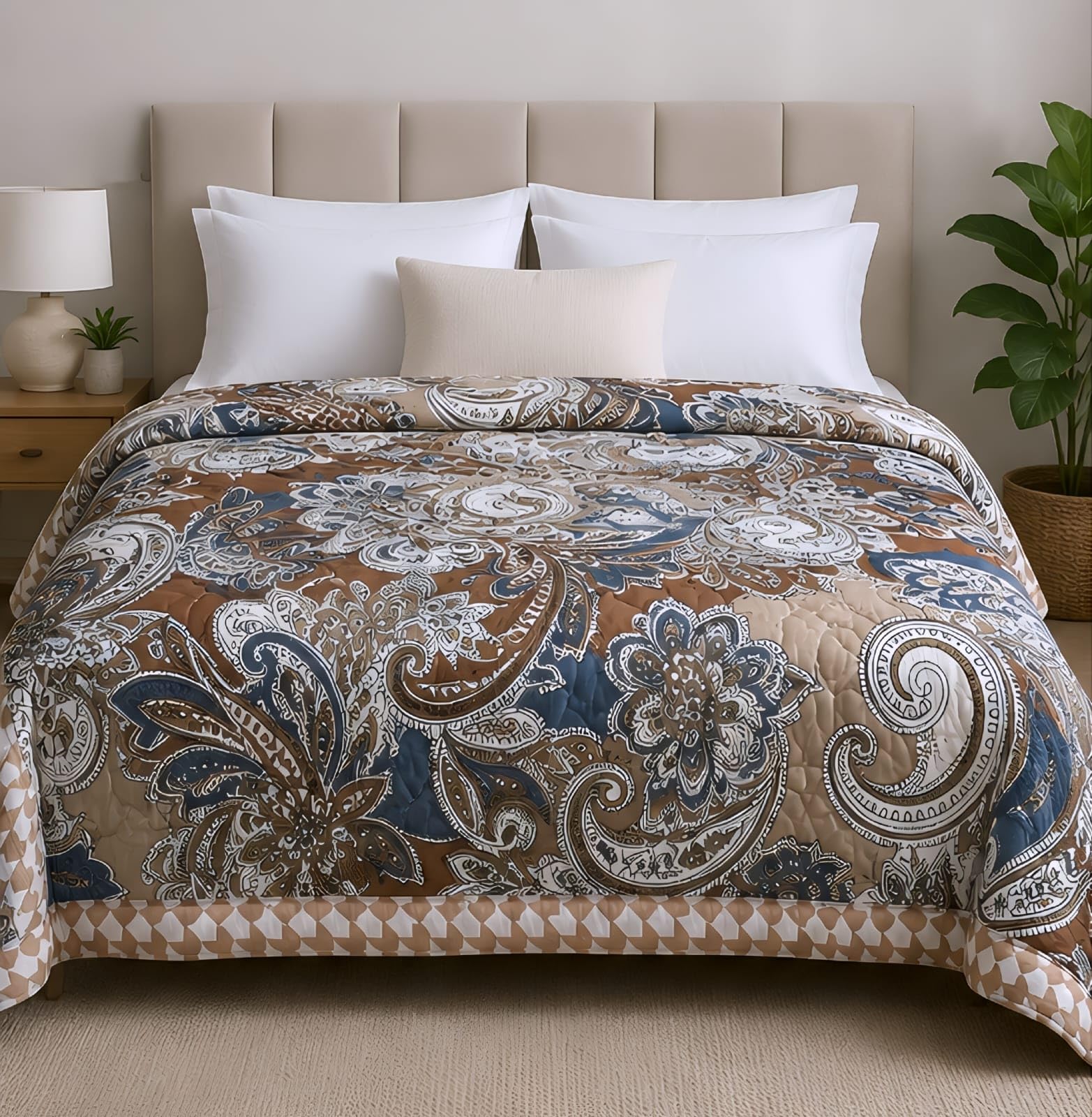 AC Blanket for Double Bed || AC Comforter with Stitchless Ultrasonic Technology | Thread-Free Durable Quilt | Soft Microfiber | Lightweight | Machine Washable | All-Season Bedding-image-39