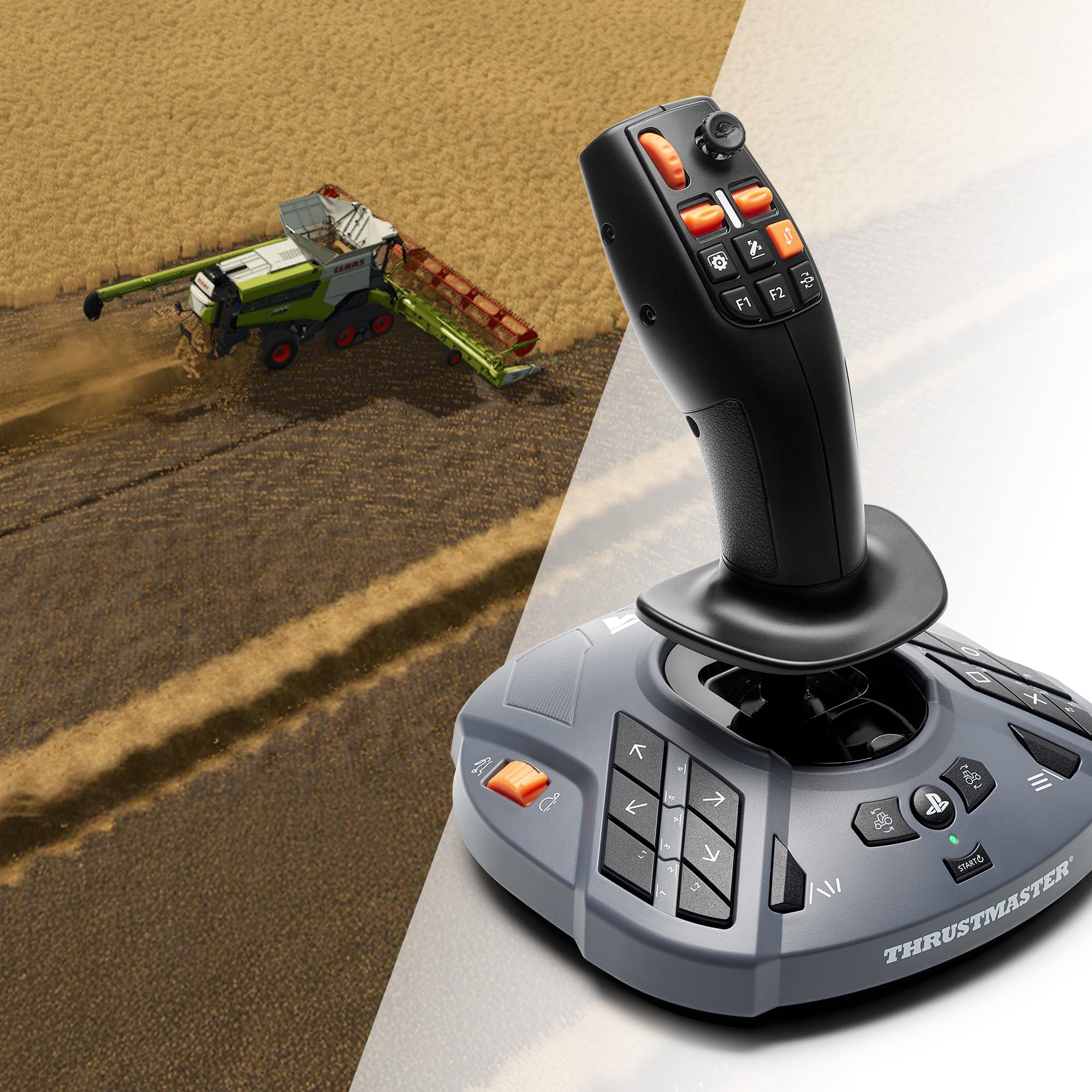 Thrustmaster SimTask FarmStick - Joystick per Simulazione Agricola e Movimento Terra, Controller Multifunzione per PS5 e PC