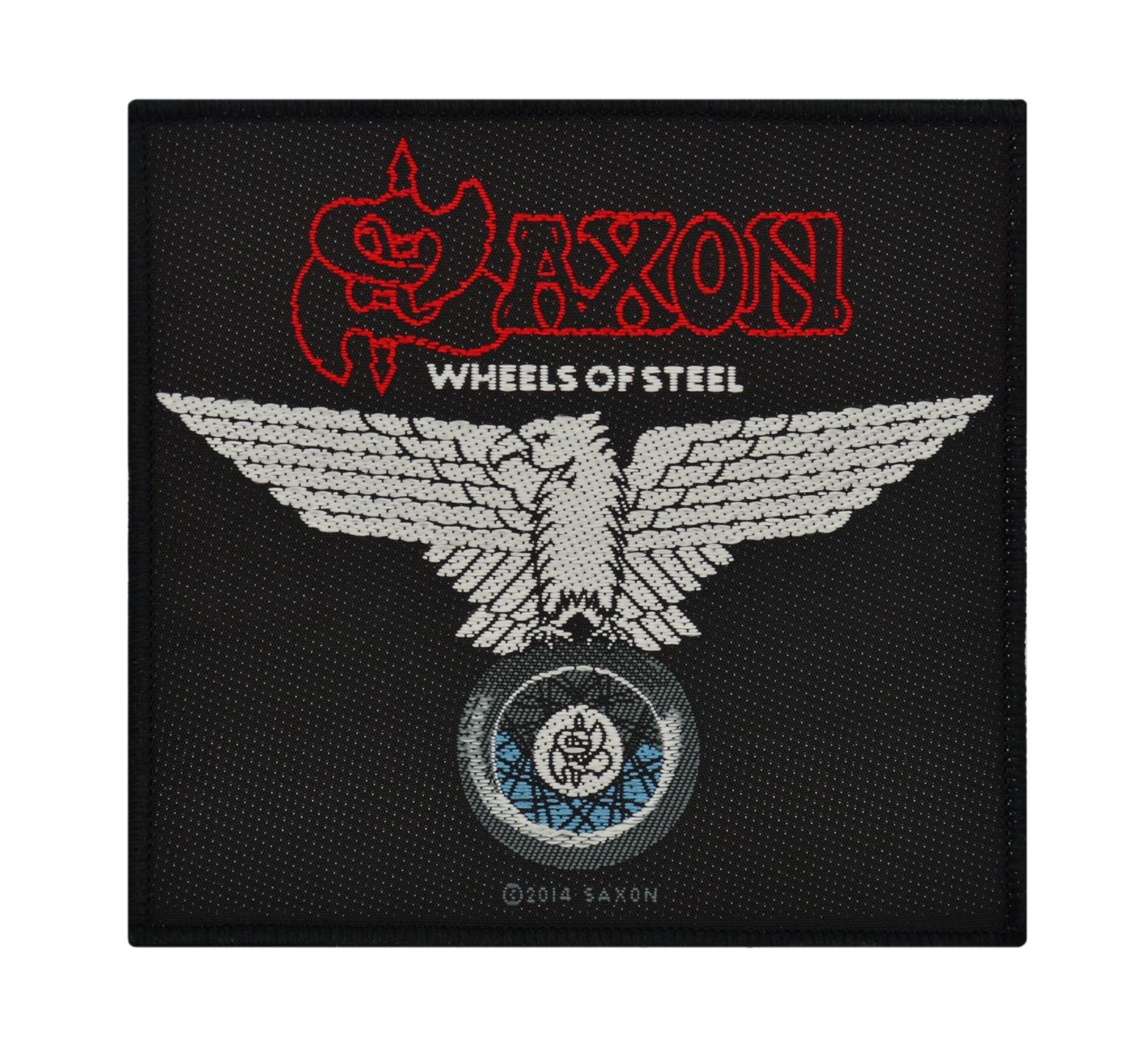 Saxon Men's Black Wheels Of Steel Patch