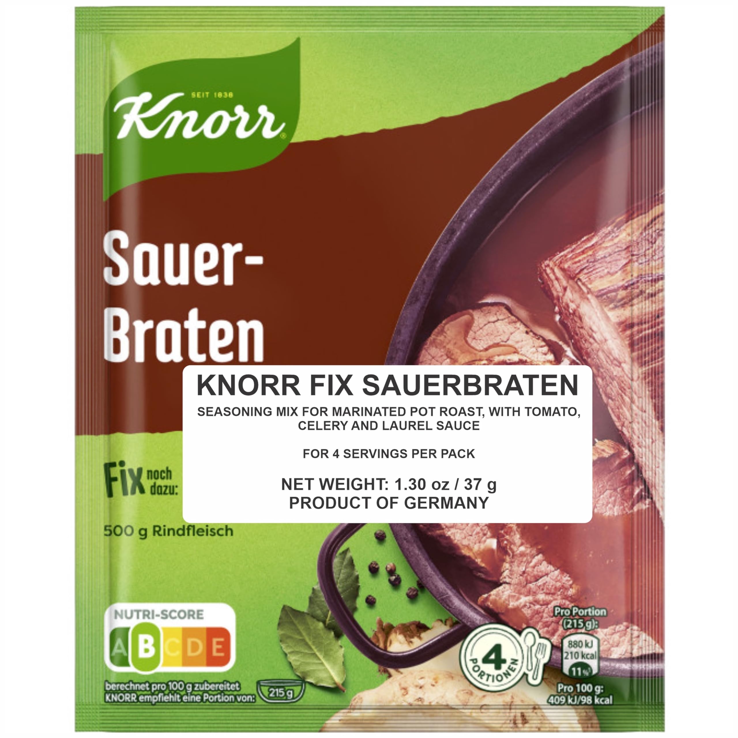 Knorr Fix sauerbraten (Sauerbraten) (Pack of 4)
