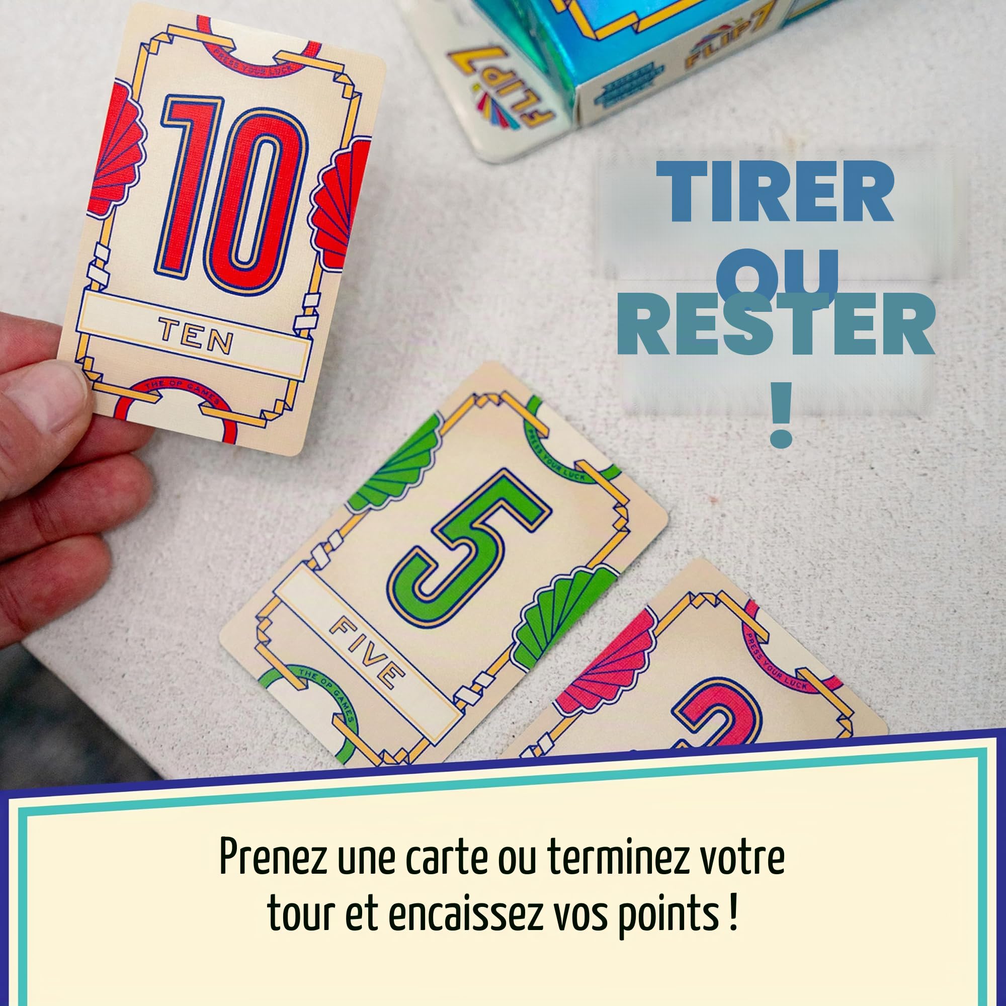 Flip 7™ Jeu de Cartes Familial Chance et Stratégie 94 Cartes Édition Compacte