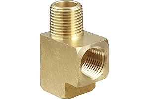 Anderson Metals Premium Quality Brass Pipe Fitting Barstock Street Tee Lead-Free 3/8" NPT