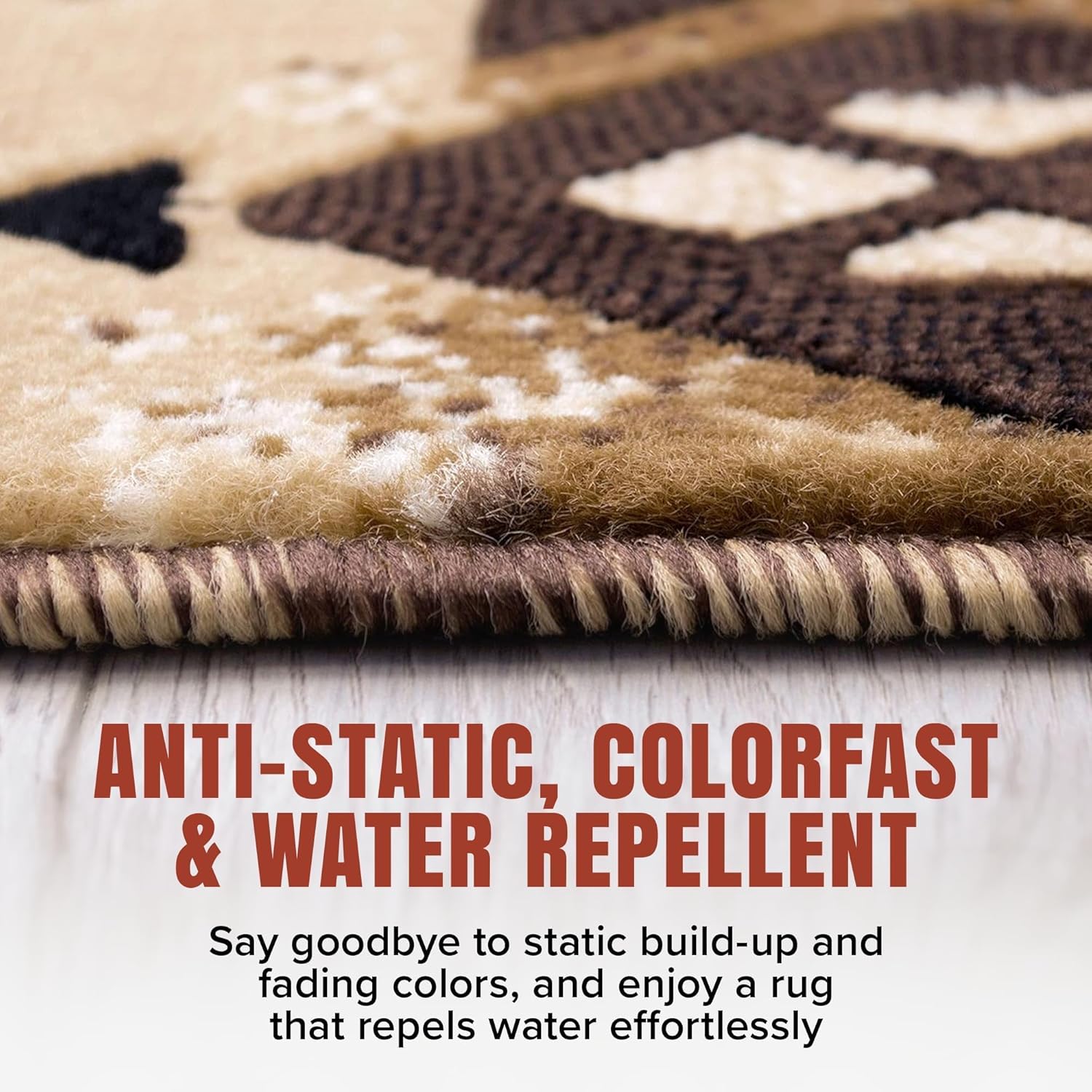 YHSF Southwest Native American Area Rug – Thick, Soft, Durable & Easy to Maintenance Tribal Design Boho Rug– Ideal for Bedroom, Living Room & Hallway - Berber, 2 Feet x 3 Feet 4 Inches