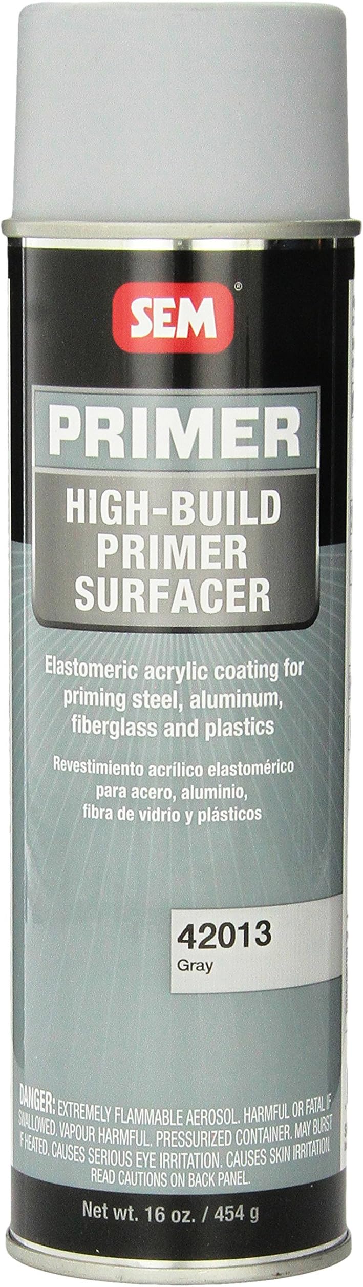 SEM 42013 Grey High Build Acrylic Primer - 16 oz.