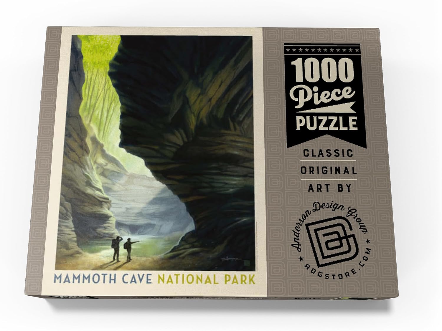 MyPuzzle Mammoth Cave National Park: The Light of Day, Vintage Poster - Premium 1000 Piece Jigsaw Puzzle for Adults