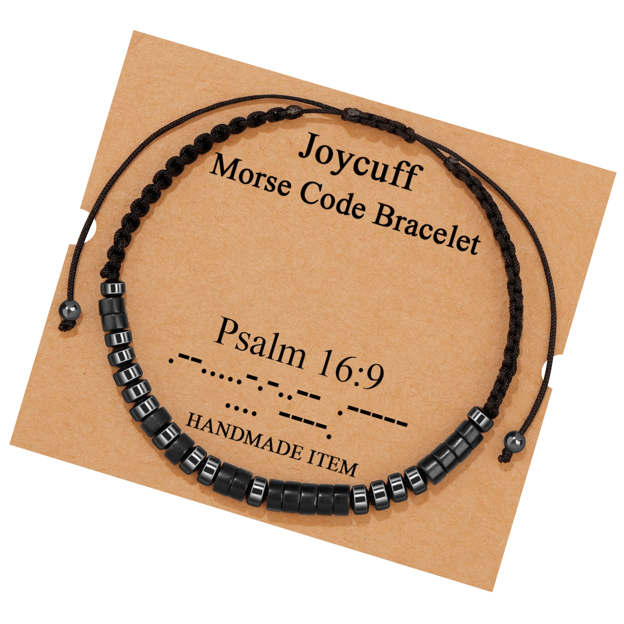 JoycuFF Inspirational 𝗠𝗼𝗿𝘀𝗲 𝗖𝗼𝗱𝗲 𝗕𝗿𝗮𝗰𝗲𝗹𝗲𝘁𝘀 𝗳𝗼𝗿 𝗪𝗼𝗺𝗲𝗻 Men Secret Message Obsidian Beads 𝗛𝗮𝗻𝗱𝗺𝗮𝗱𝗲 Woven Jewelry 𝗕𝗶𝗿𝘁𝗵𝗱𝗮𝘆 Gifts for Her