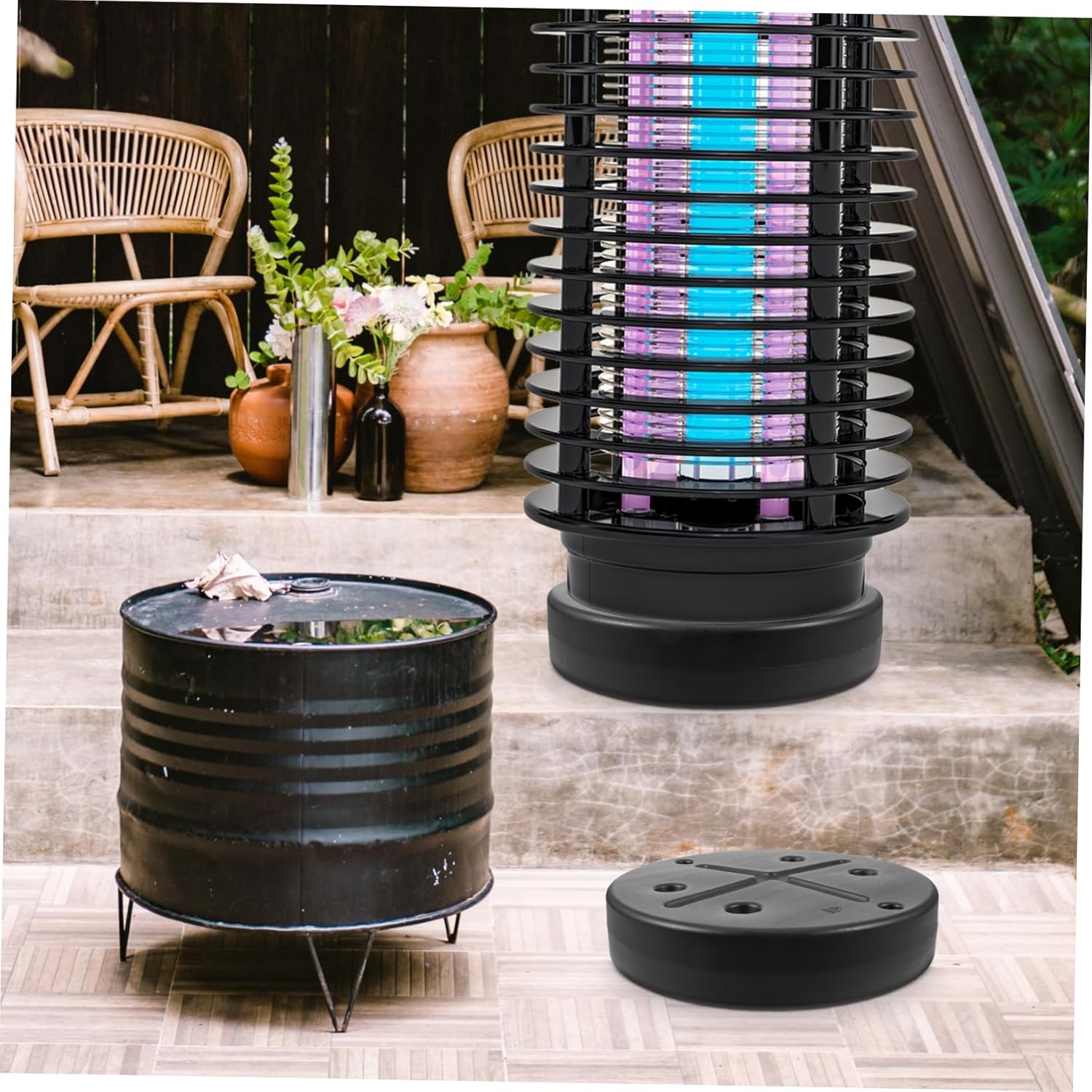 Heavy Duty Round Box Base for Patio Heater Movable Base Part Sand Stand Patio Heater Sandbag