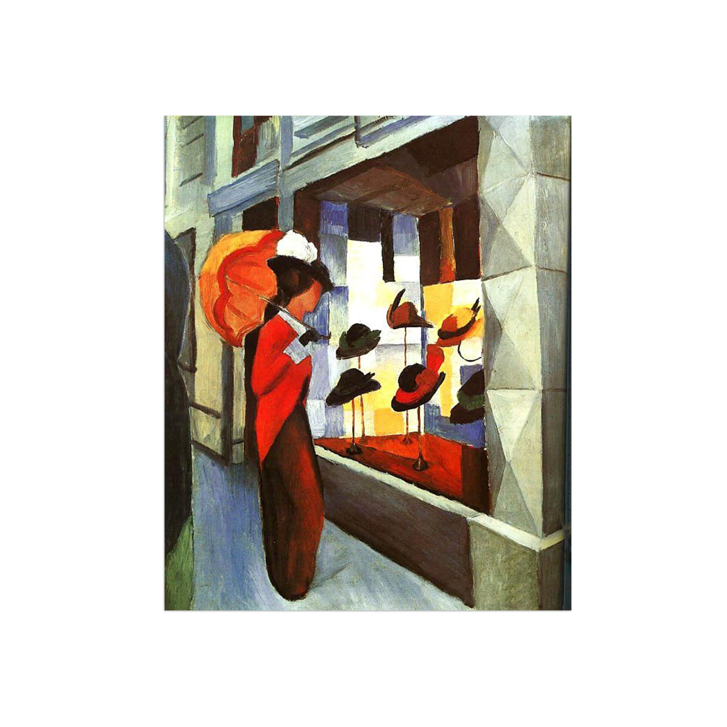 Sdyskkug Unframed August Macke Famous Wall Art For Living Room. Woman With Umbrella. Canvas Artwork Picture. Prints Reproduction Modern Home Decor 85X70cm