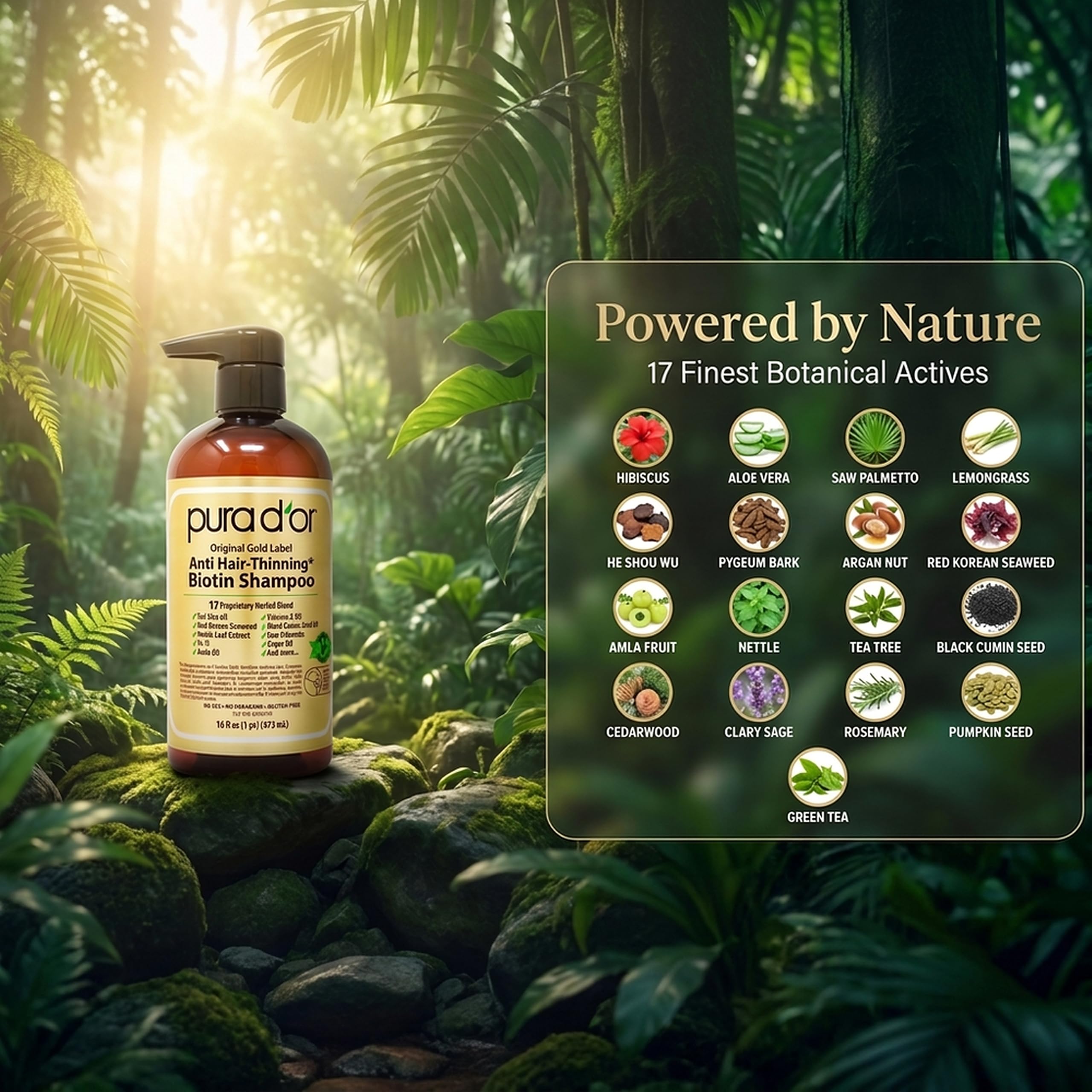 Pura d'Or – Shampooing et après-shampooing Original Gold Label