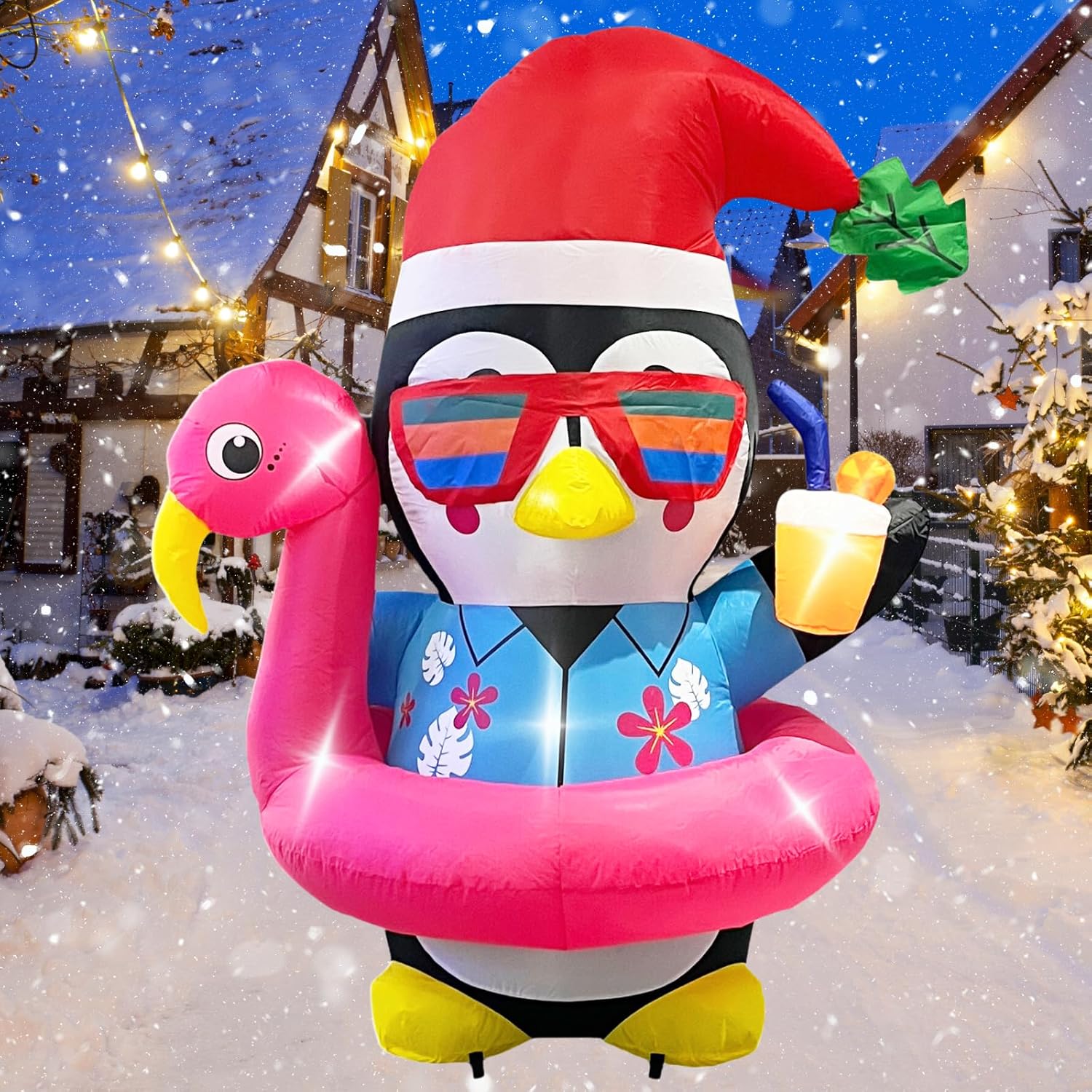 5FT Inflatable Penguin Christmas Yard Decoration