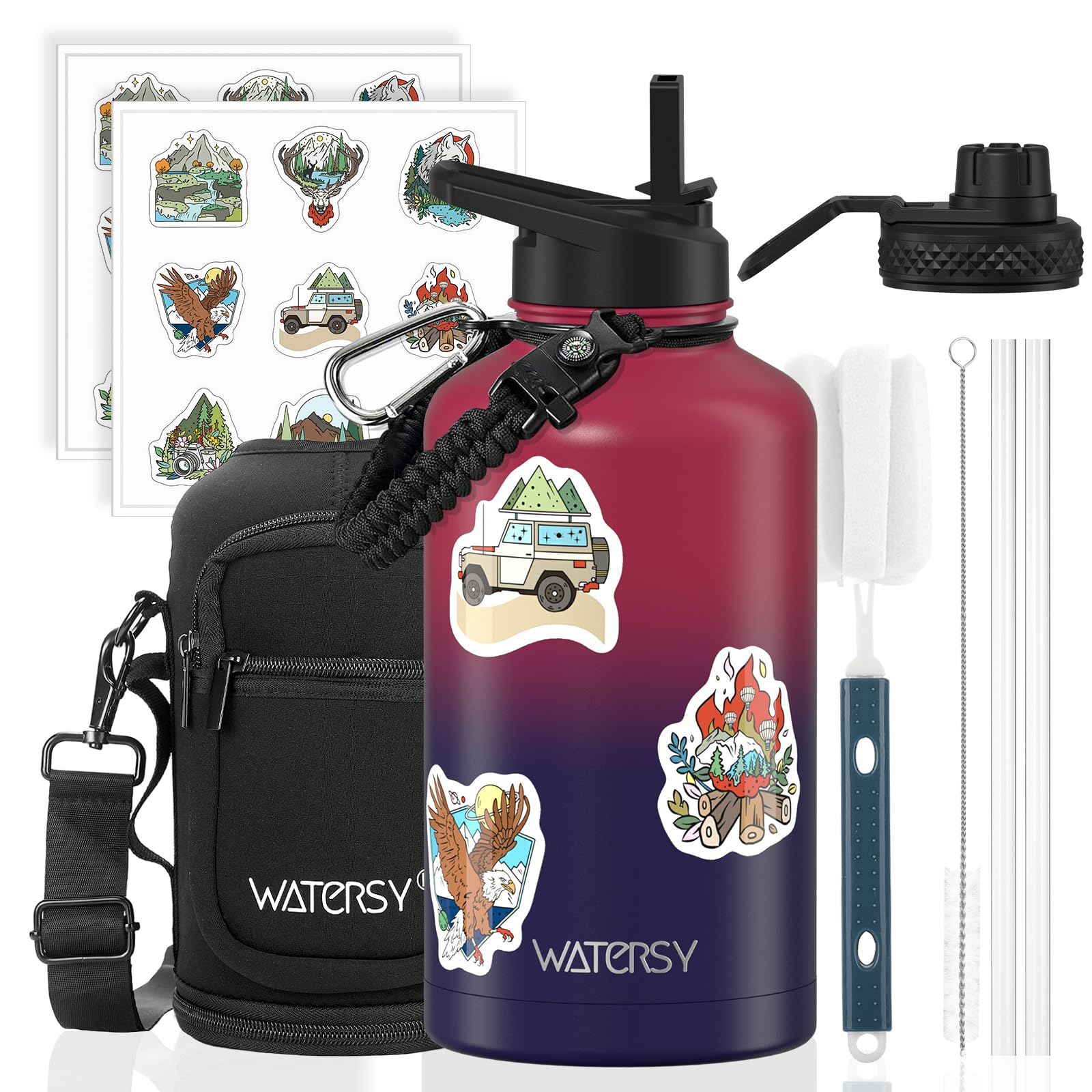 WATERSY 64oz Red Purple