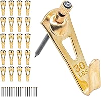 Vista 1 de PHS - Perchas profesionales de yeso para pared, paquete de 25 unidades, ganchos resistentes para paneles de yeso, accesorios para colgar marcos