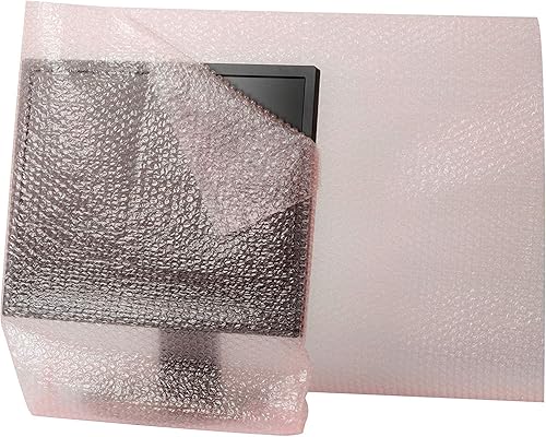 Miniatura 6 de Rollo de envoltura de amortiguación de burbujas antiestática rosa de 12 pulgadas x 36 pies para mudanza y embalaje con línea perforada cada 12